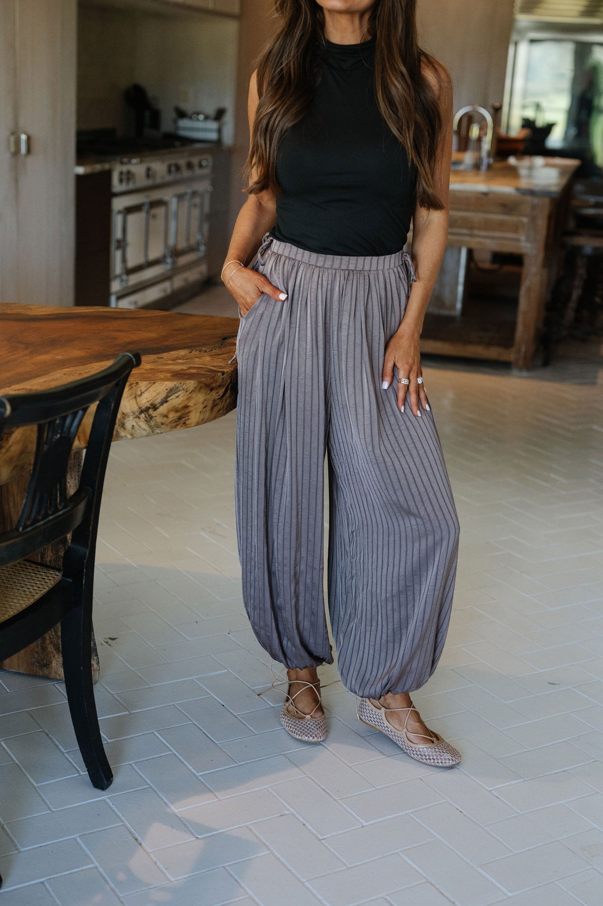 Holly Striped Balloon Pants