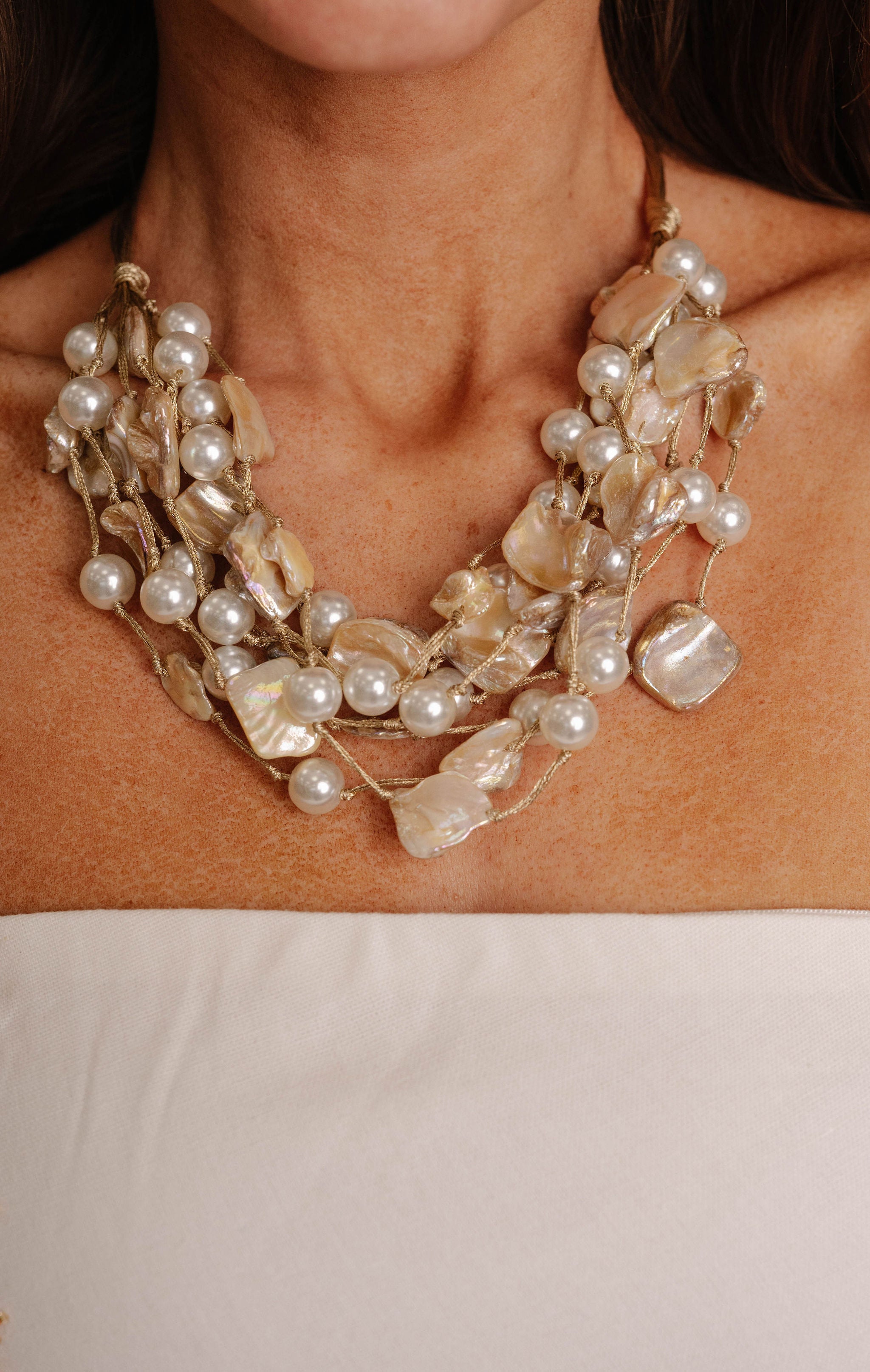 Chunky Shell & Pearl Necklace