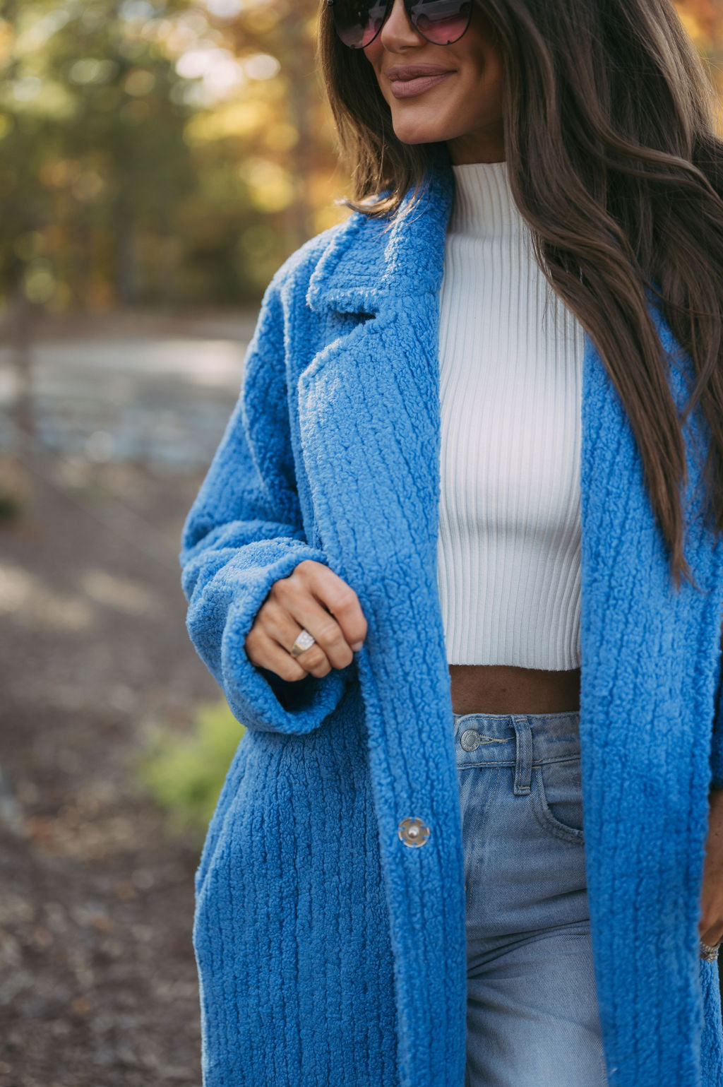 Dalton Sherpa Coat-Cobalt Blue