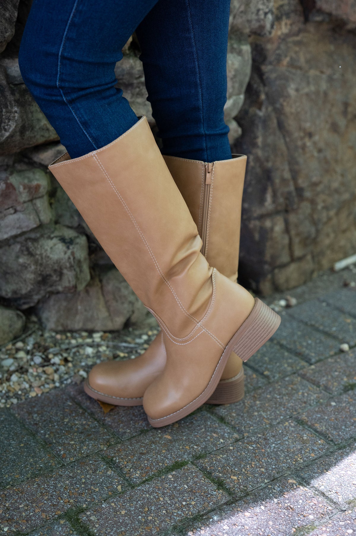 Tall Riding Boots-Camel