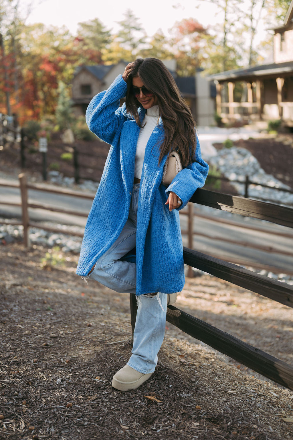 Dalton Sherpa Coat-Cobalt Blue