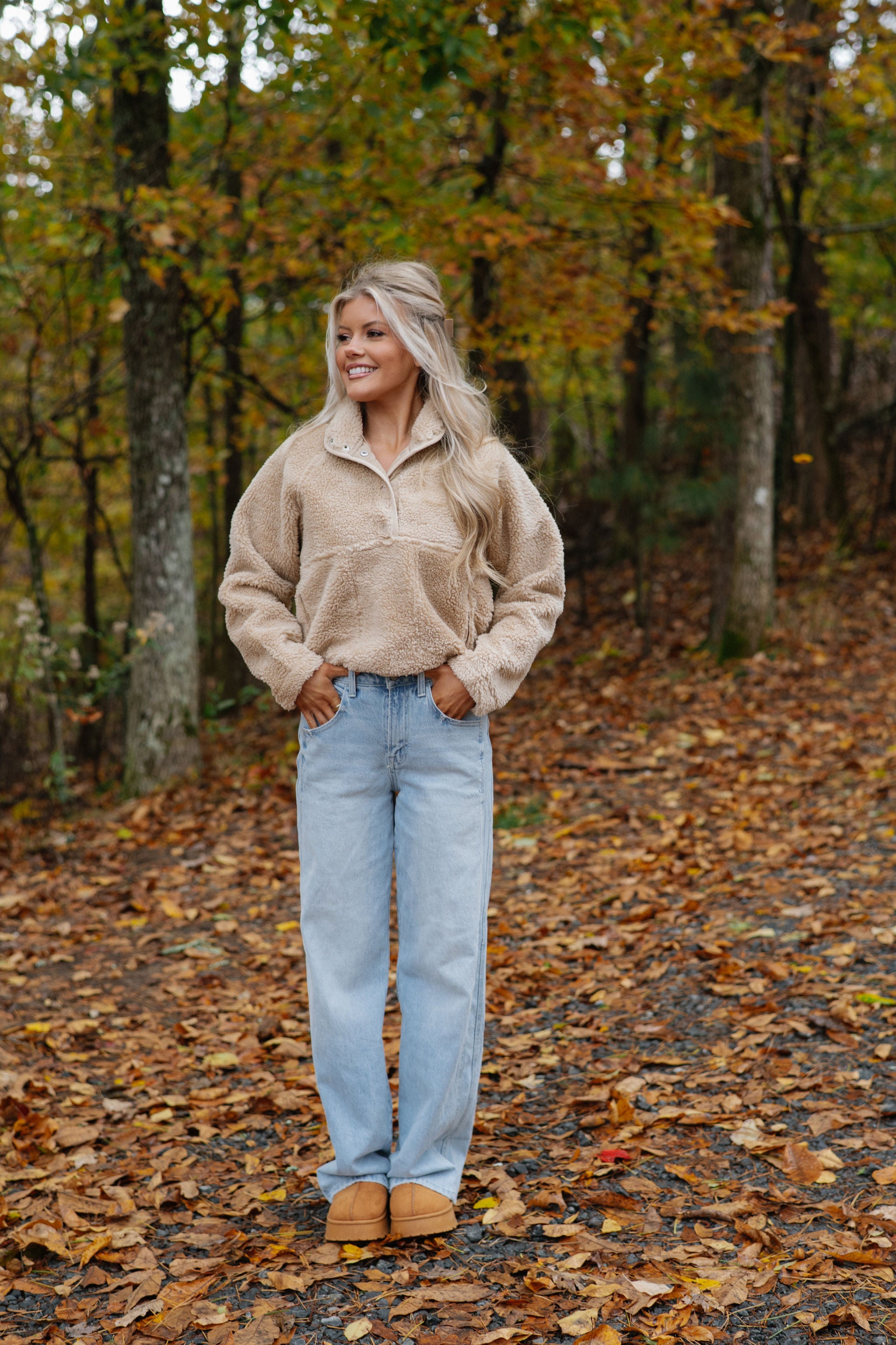 Jo Anne Cozy Sherpa Pullover-Beige