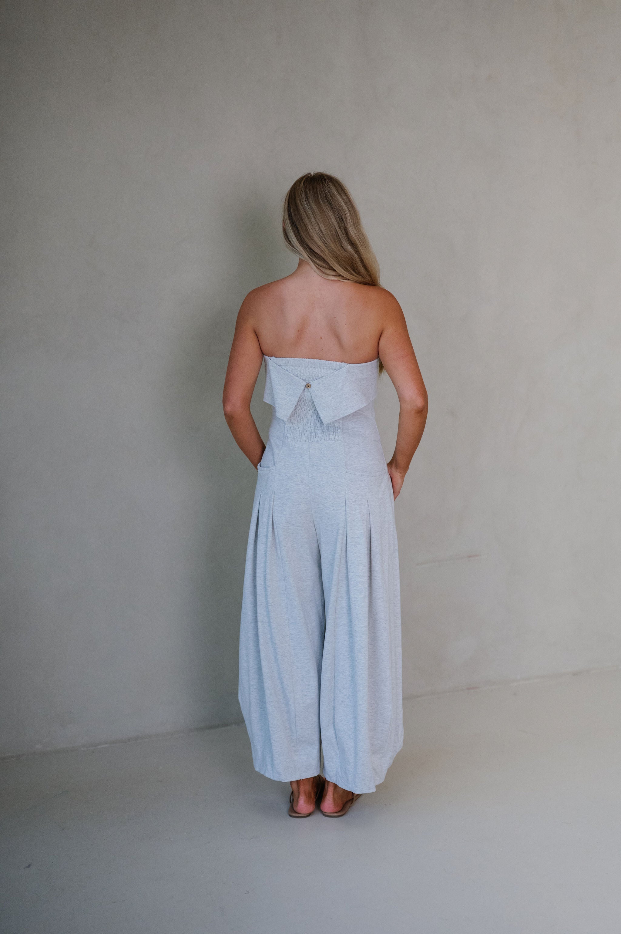 Clay Barrel Jumpsuit-Grey