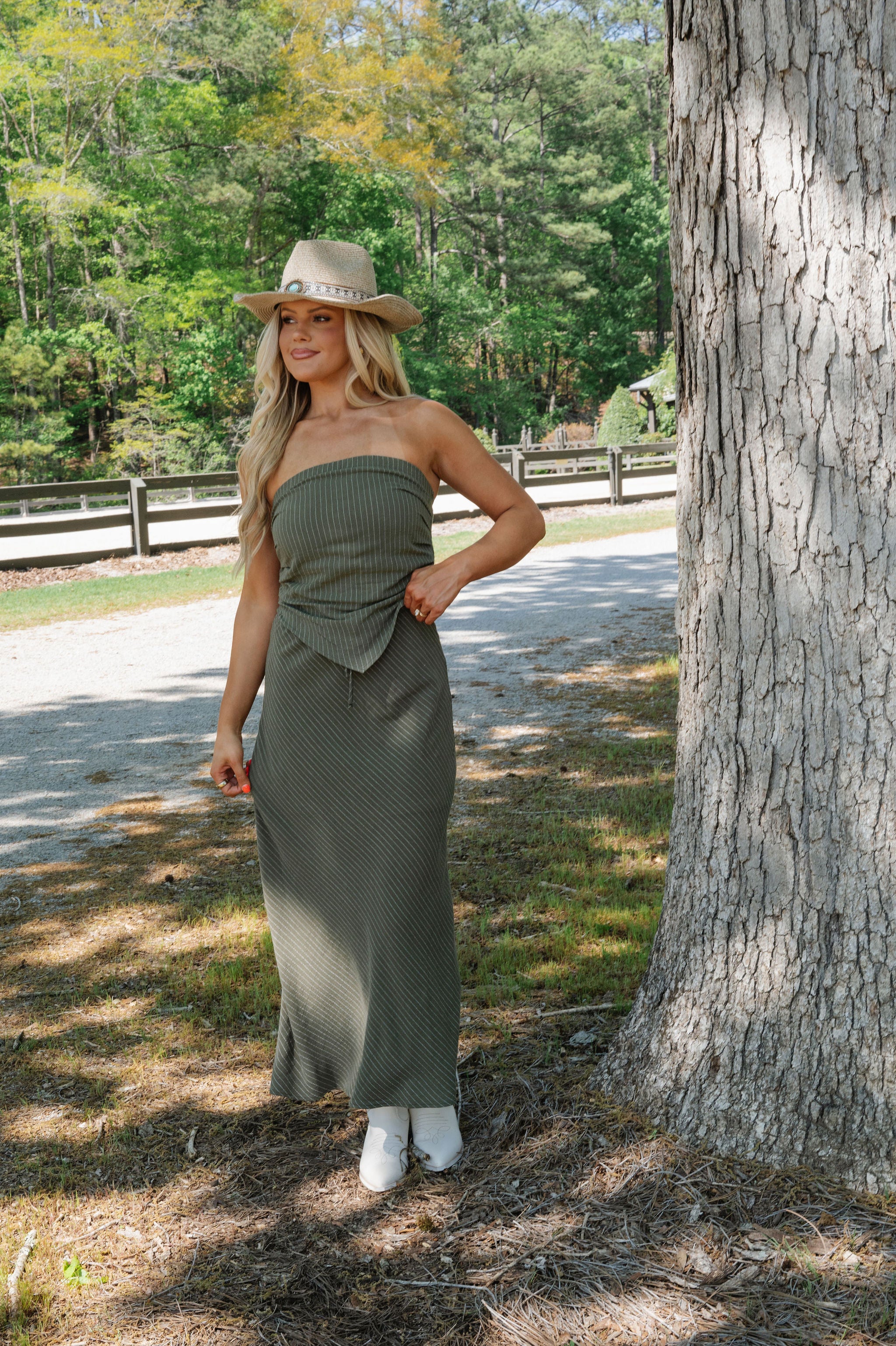 Mallory Skirt Set-Olive