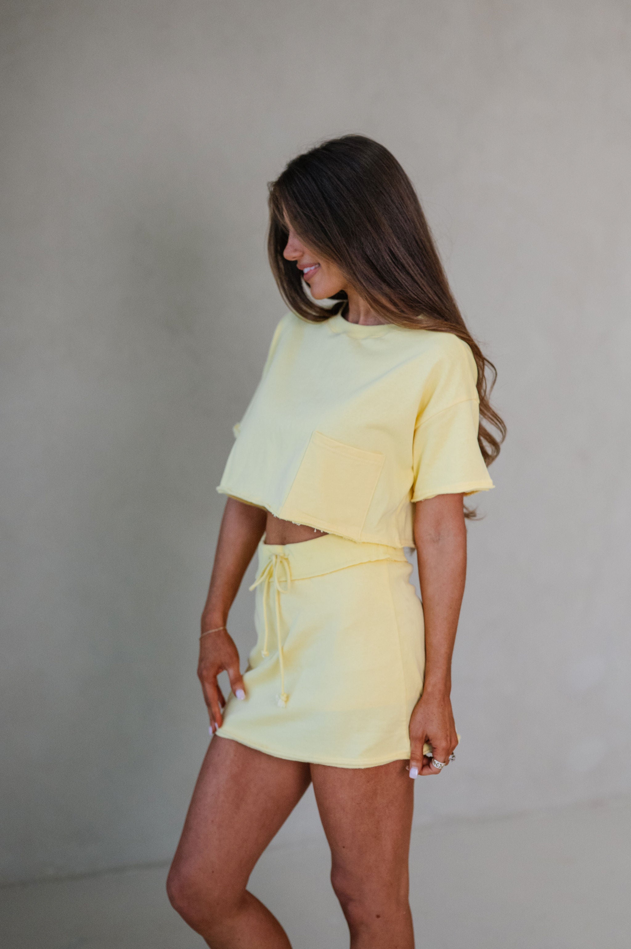 Nora Skirt Set-Yellow