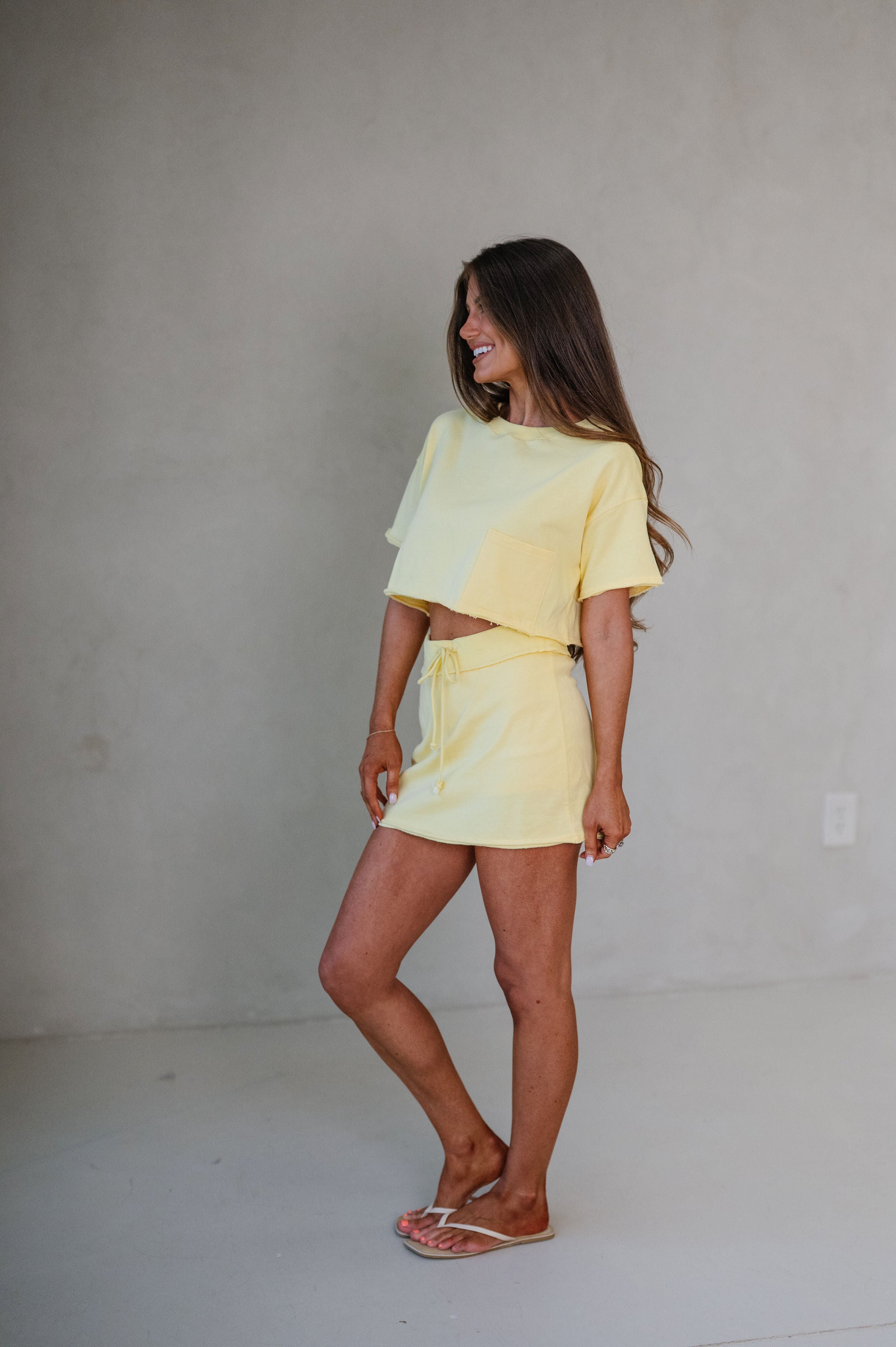 Nora Skirt Set-Yellow