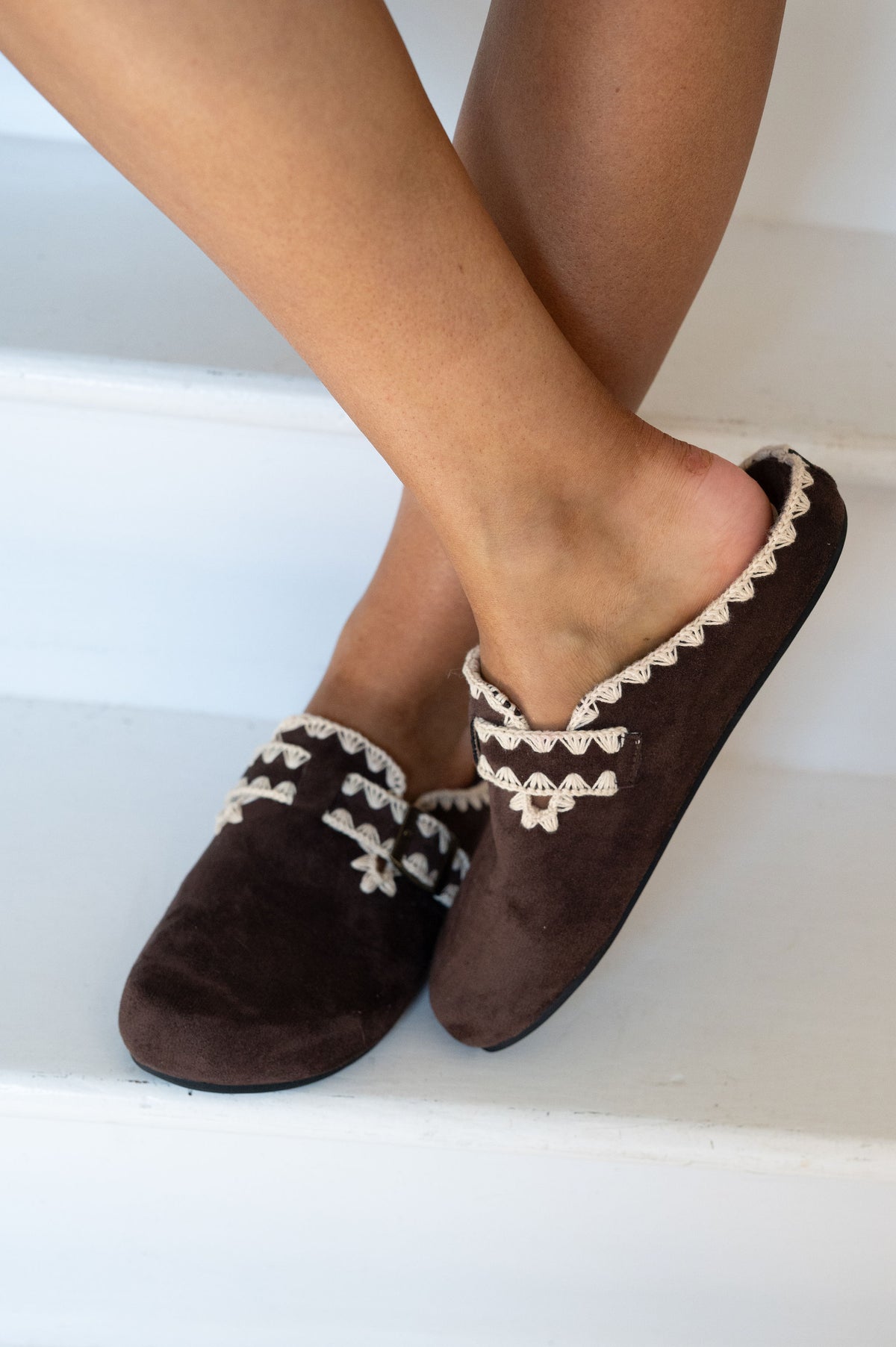 Terri Buckle Mule-Coffee