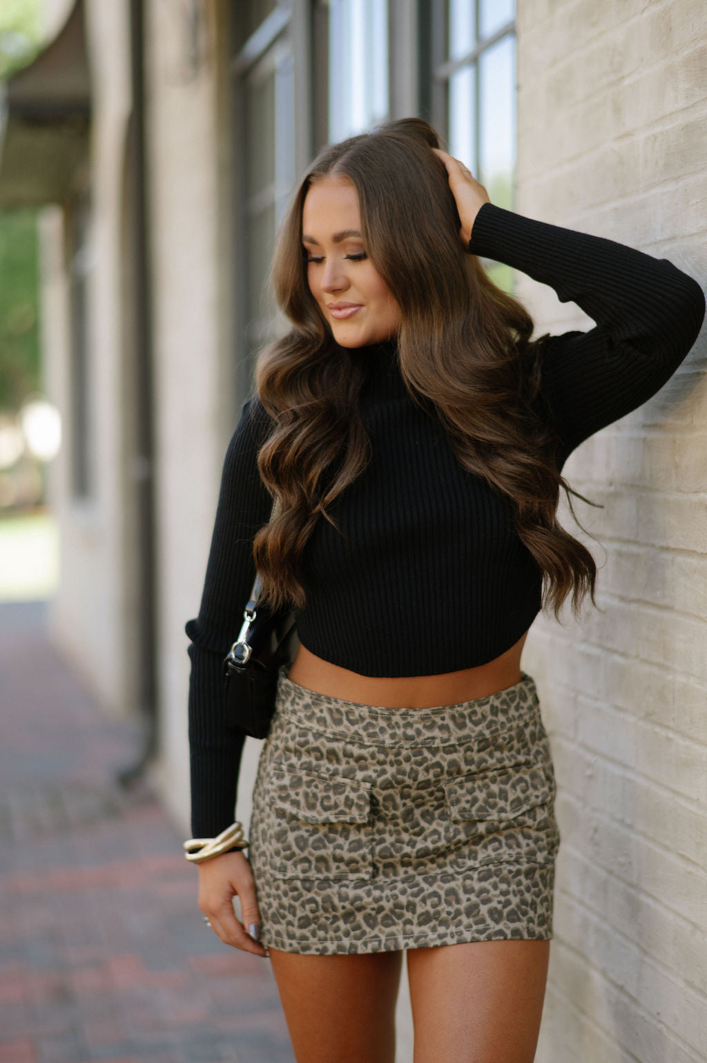 Leopard Printed Mini Skirt