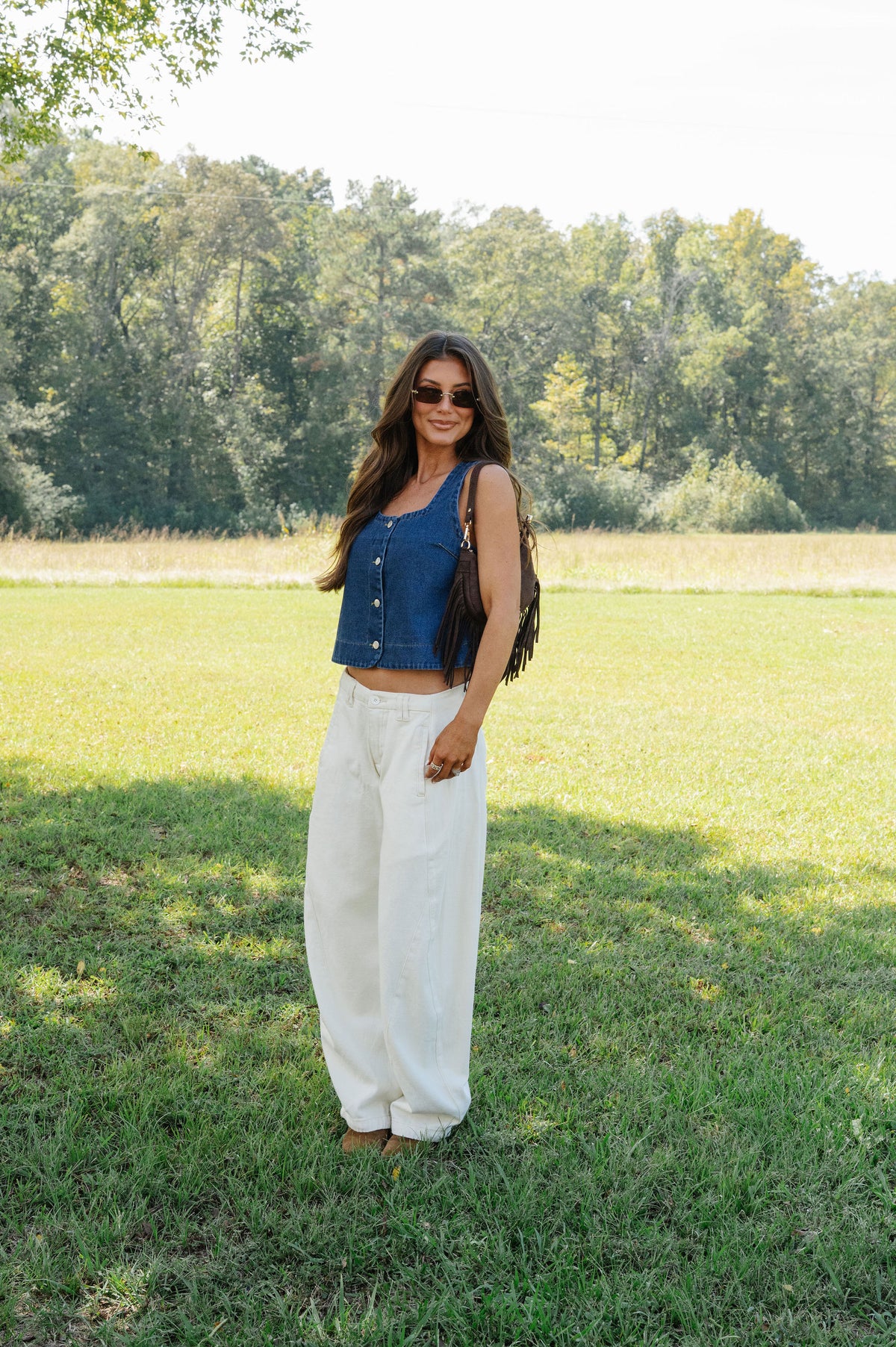 Lena Barrel Pants-Cream