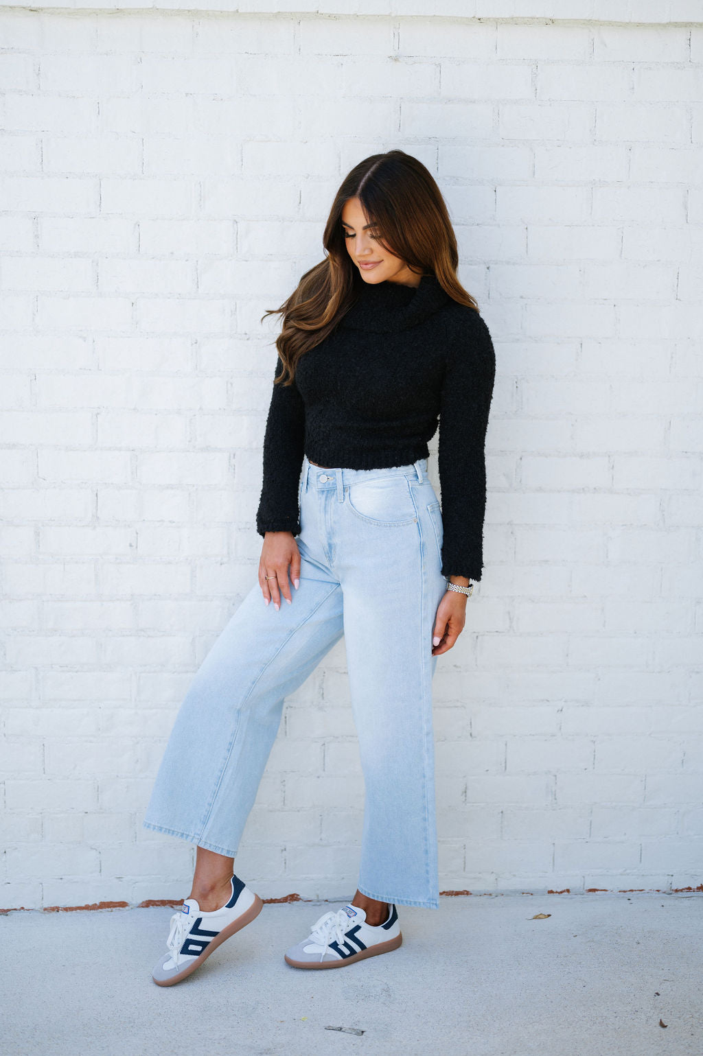 Stirling Wide Leg Jeans- Ice Denim