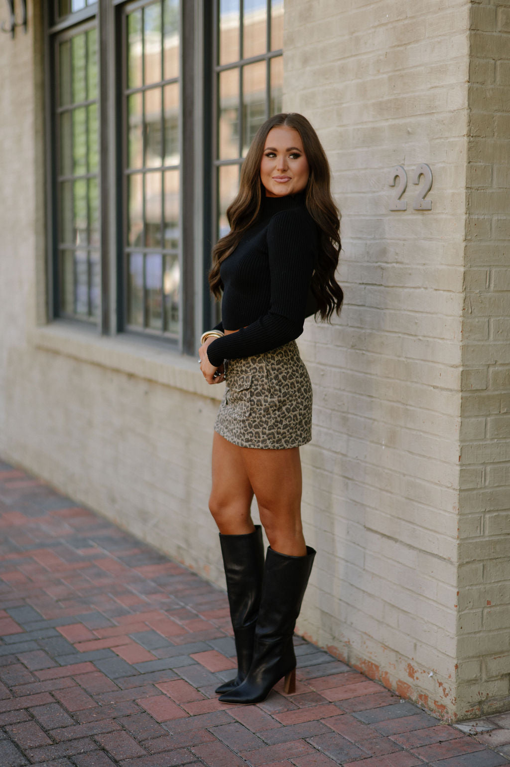 Leopard Printed Mini Skirt