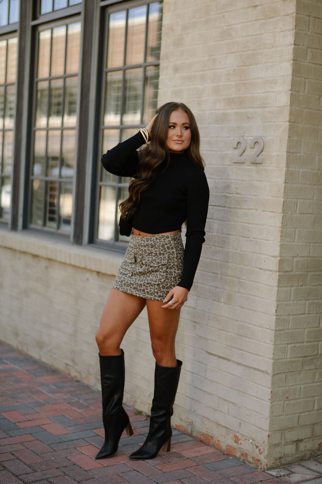 Leopard Printed Mini Skirt