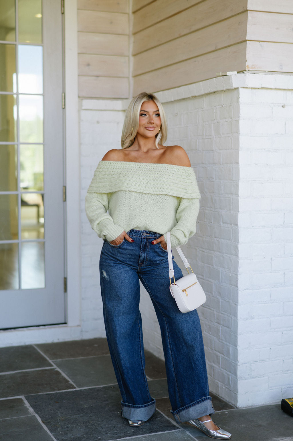 Bradshaw Knit Sweater - Light Lime Green