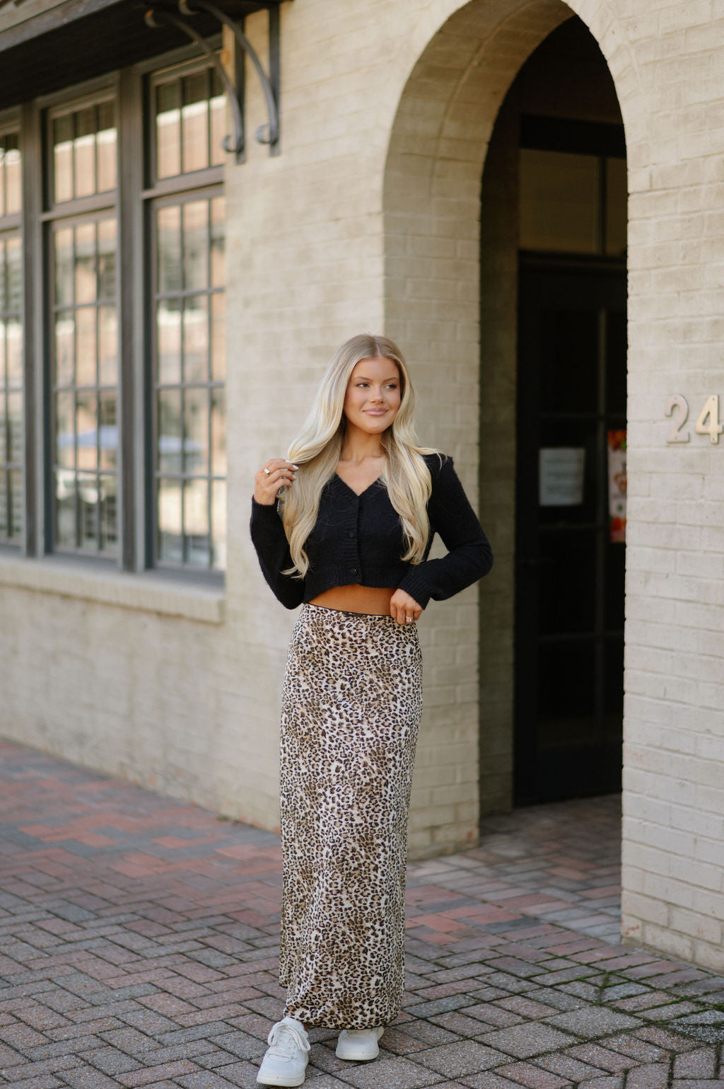 Leopard Print Maxi Skirt