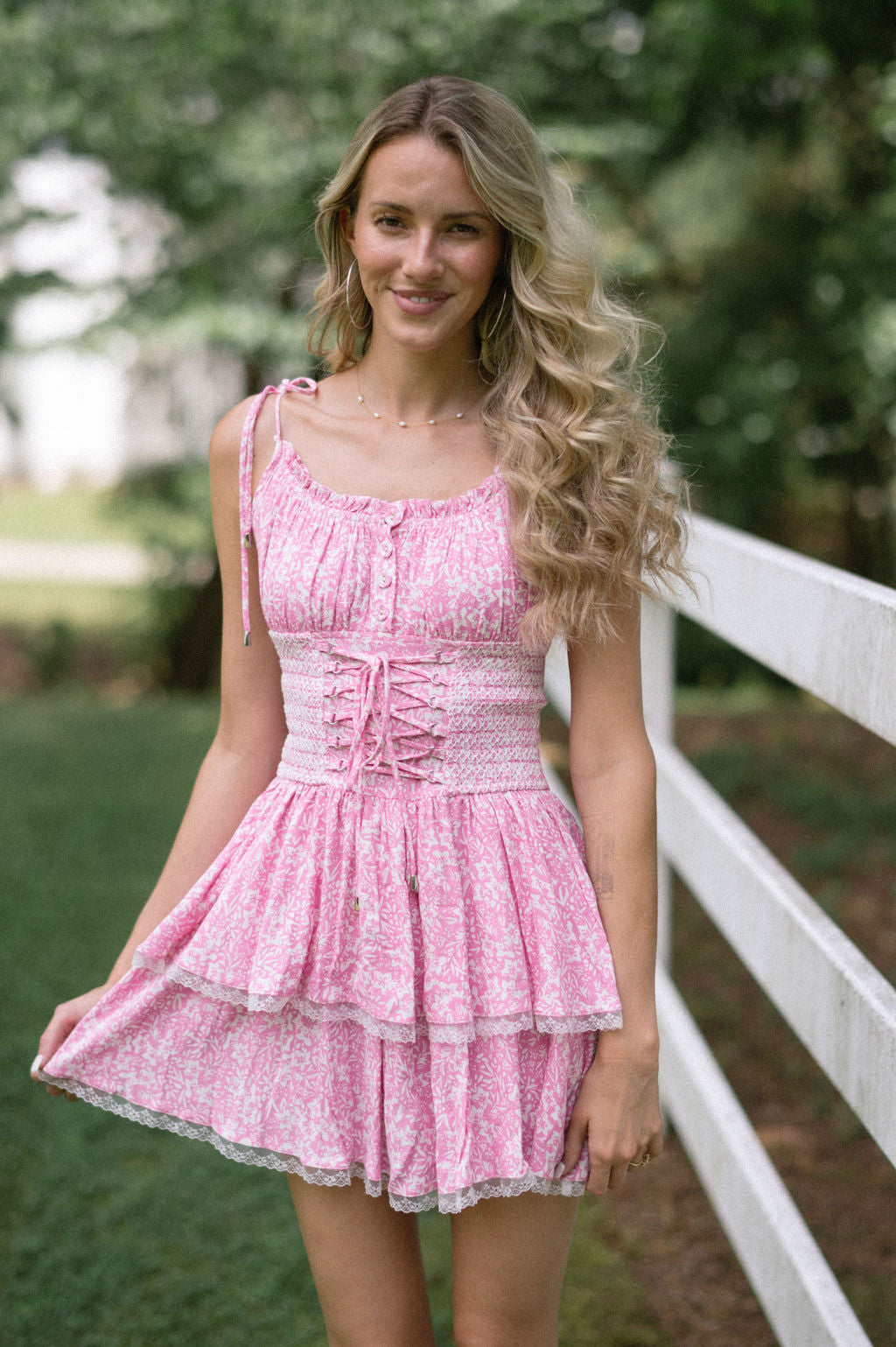 Kayla Floral Corset Mini Dress