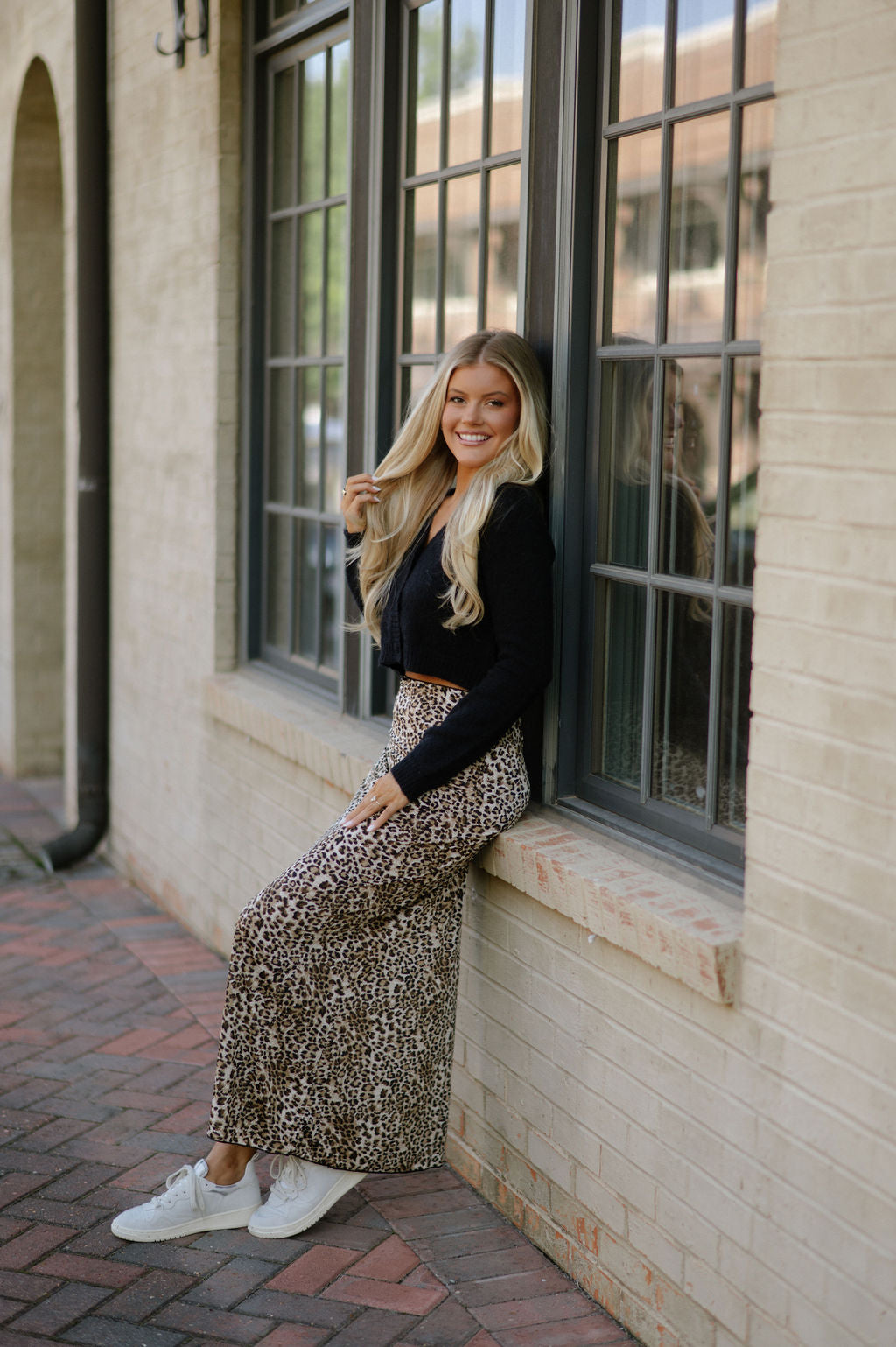 Leopard Print Maxi Skirt