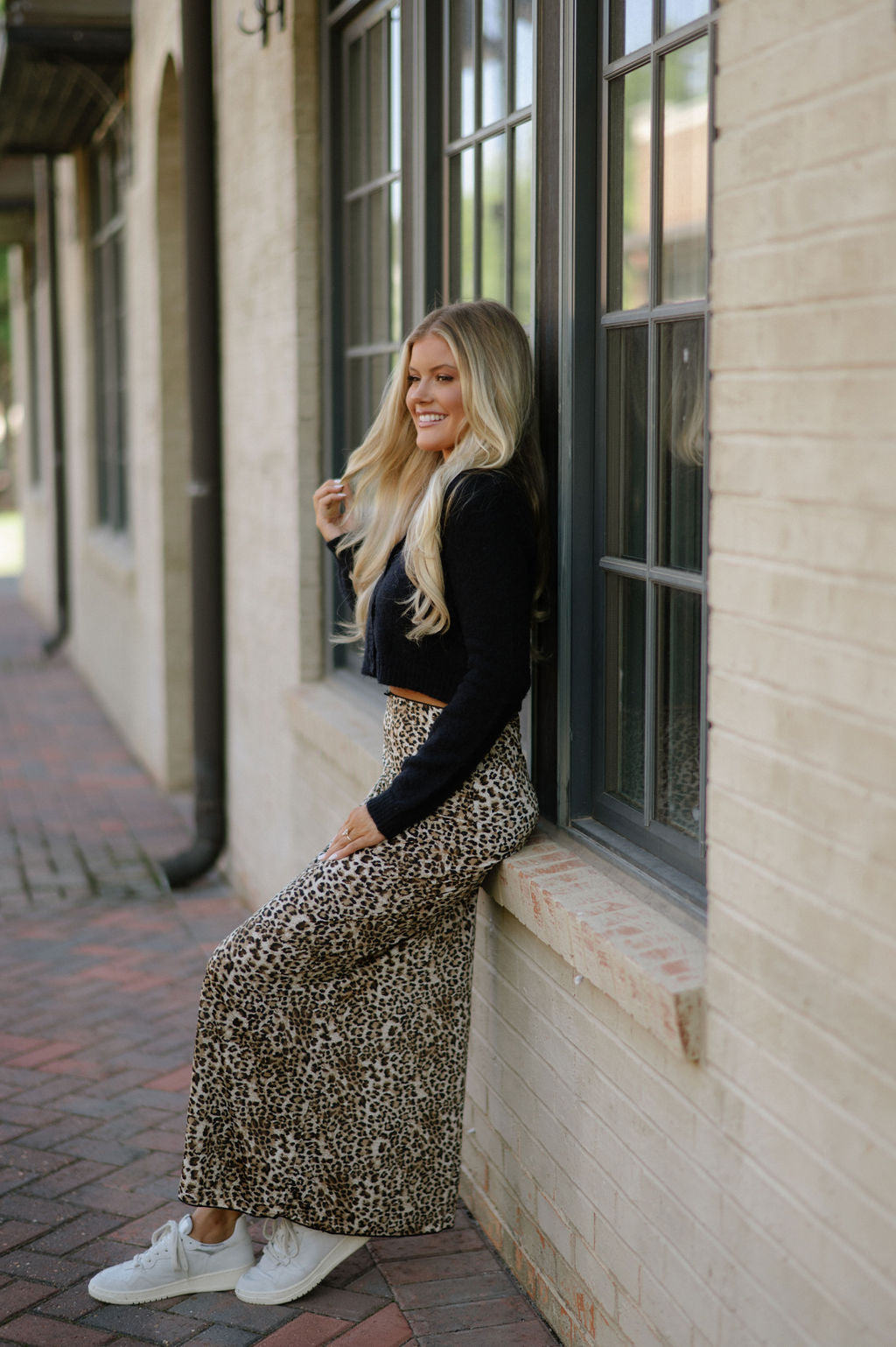 Leopard Print Maxi Skirt