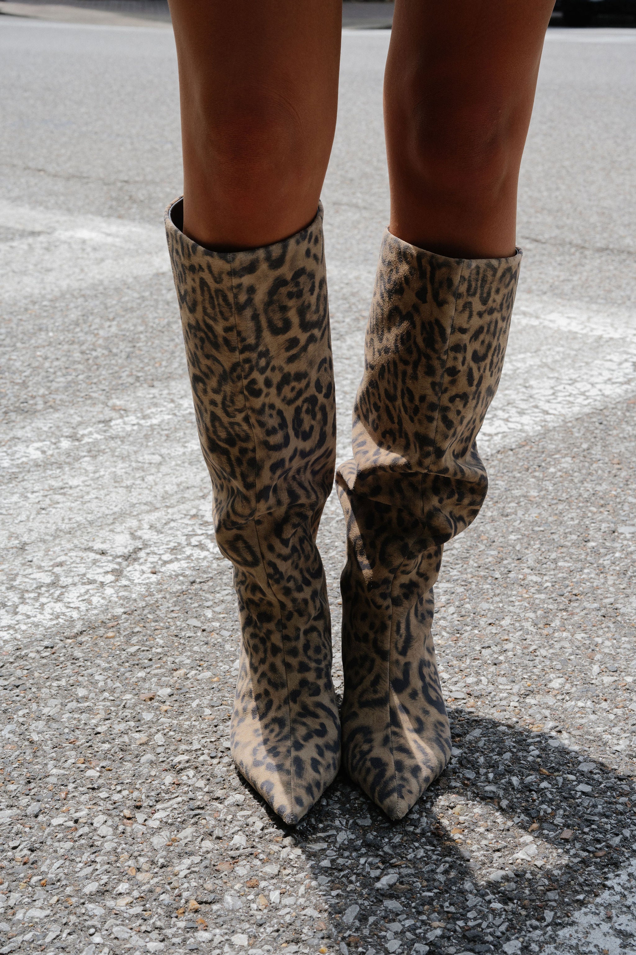 Free People Kiki Kitten Heel Boot-Leopard