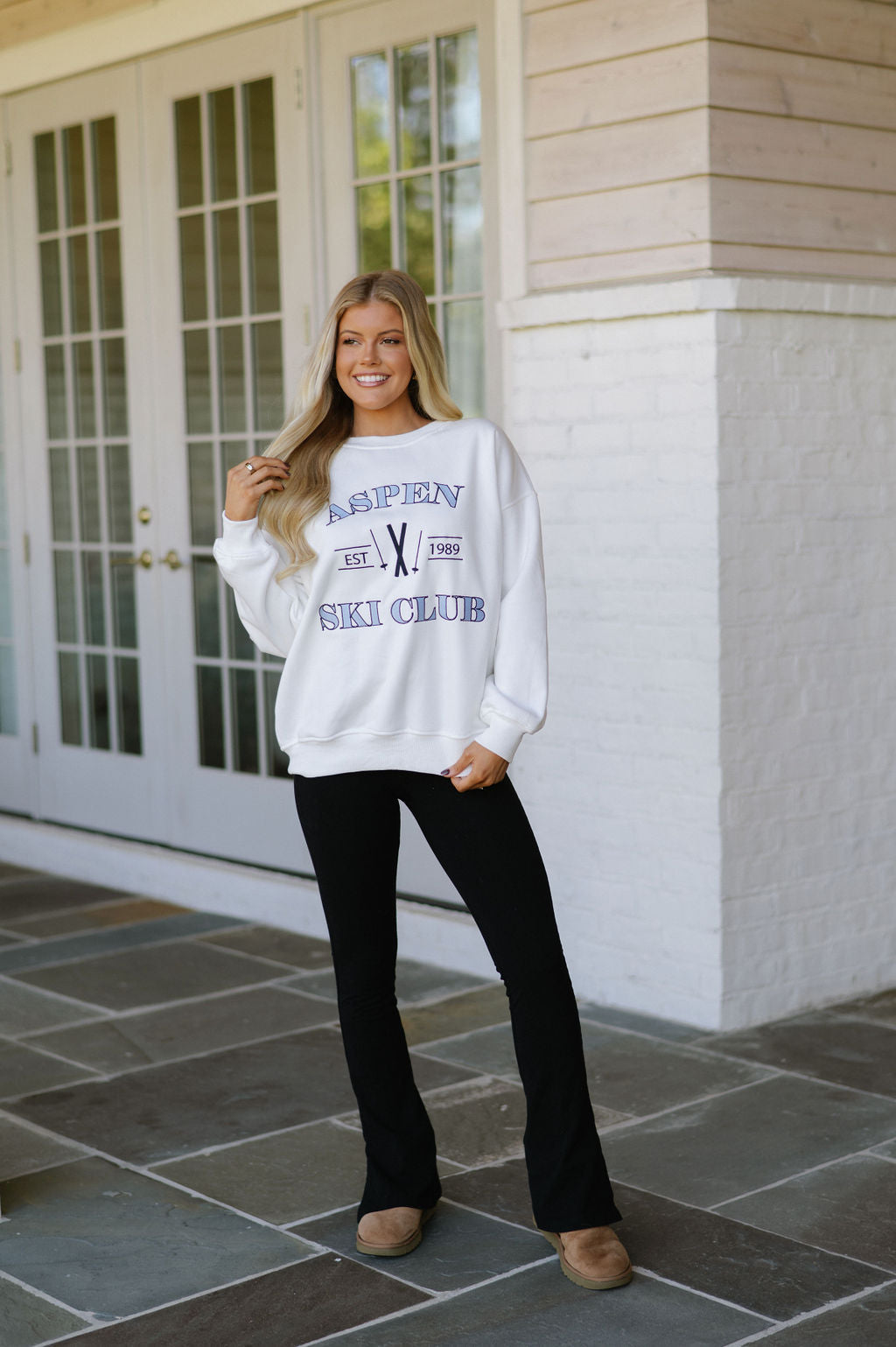 Aspen Ski Club Sweatshirt-White