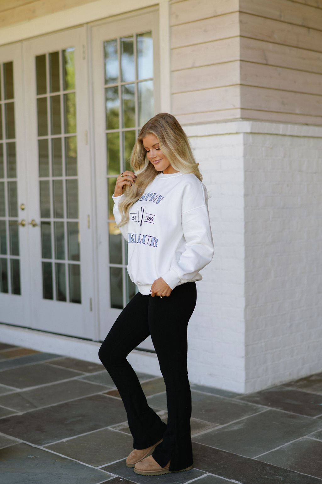 Aspen Ski Club Sweatshirt-White