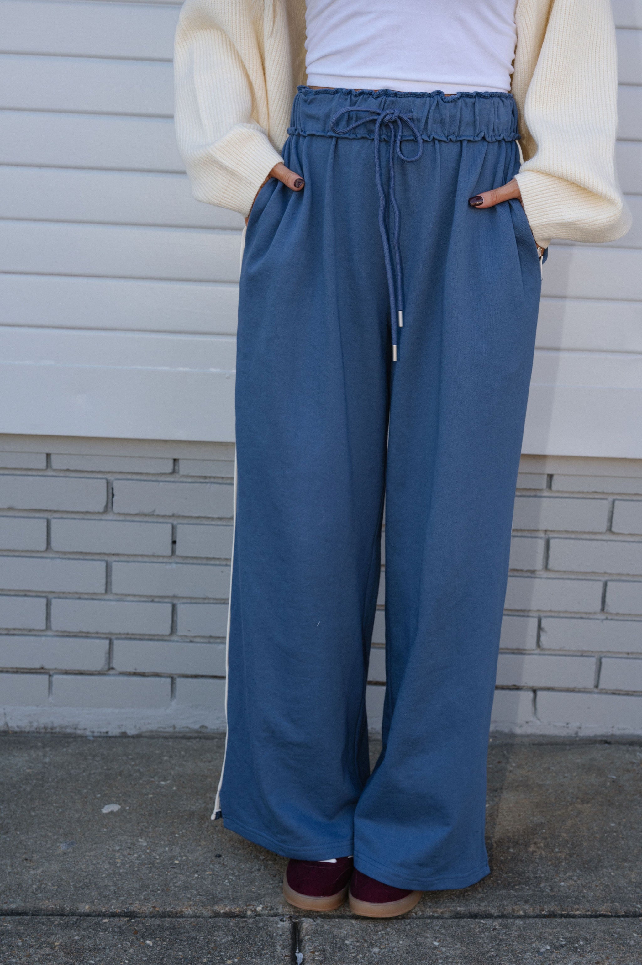 Weekend Wide Leg Lounge Pants-Midnight