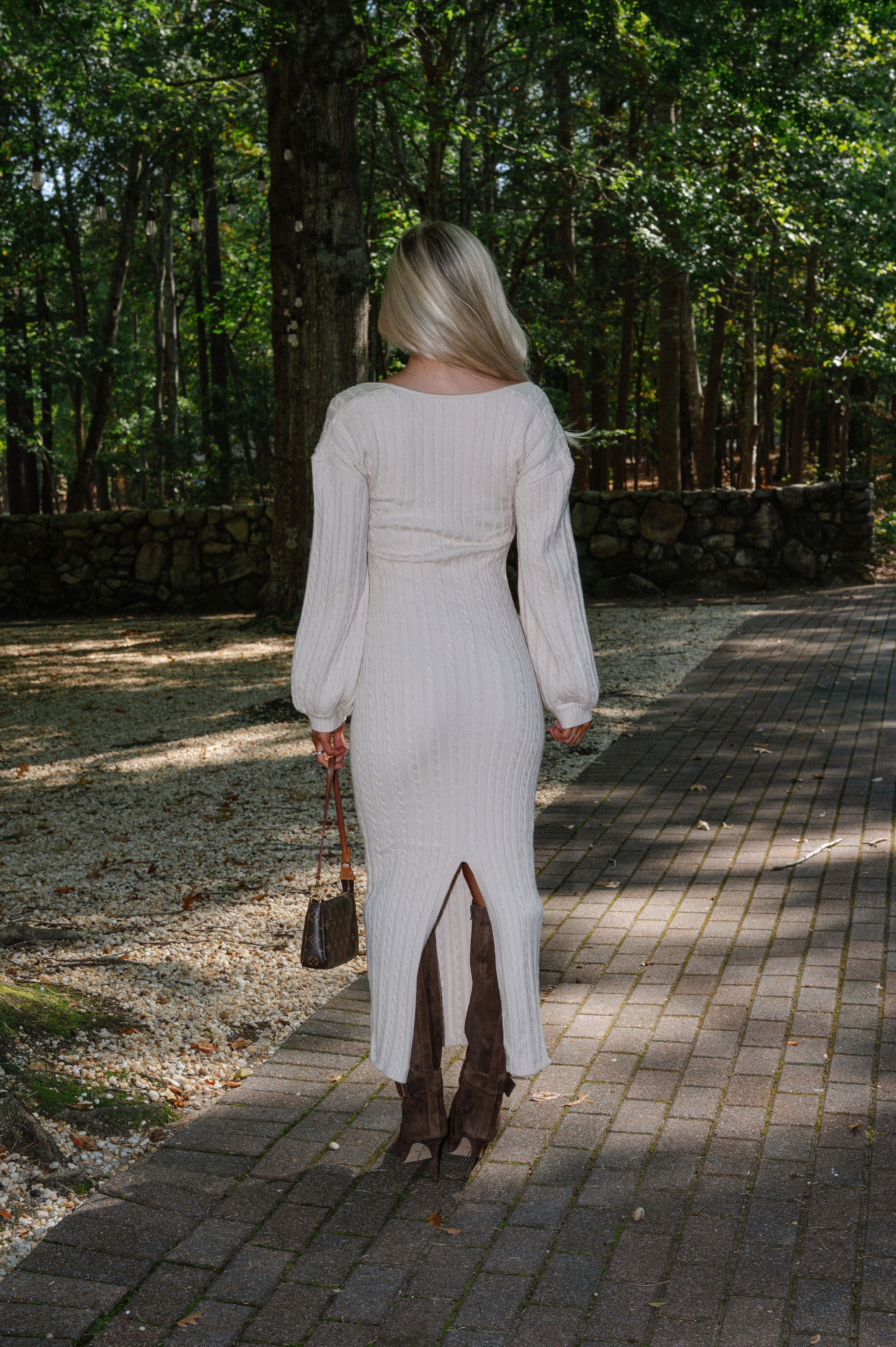 Hazel Sweater Dress- Beige