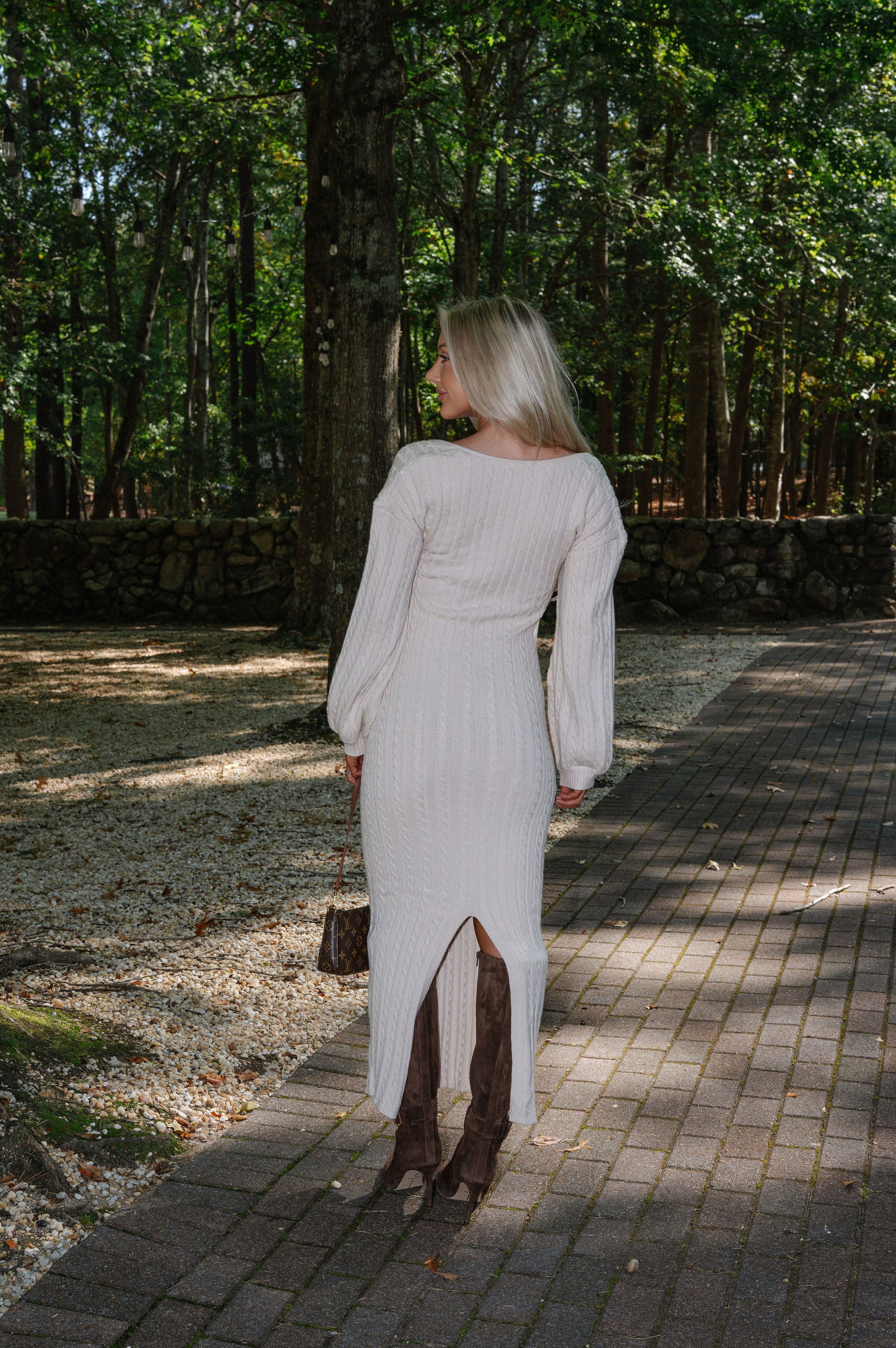 Hazel Sweater Dress- Beige