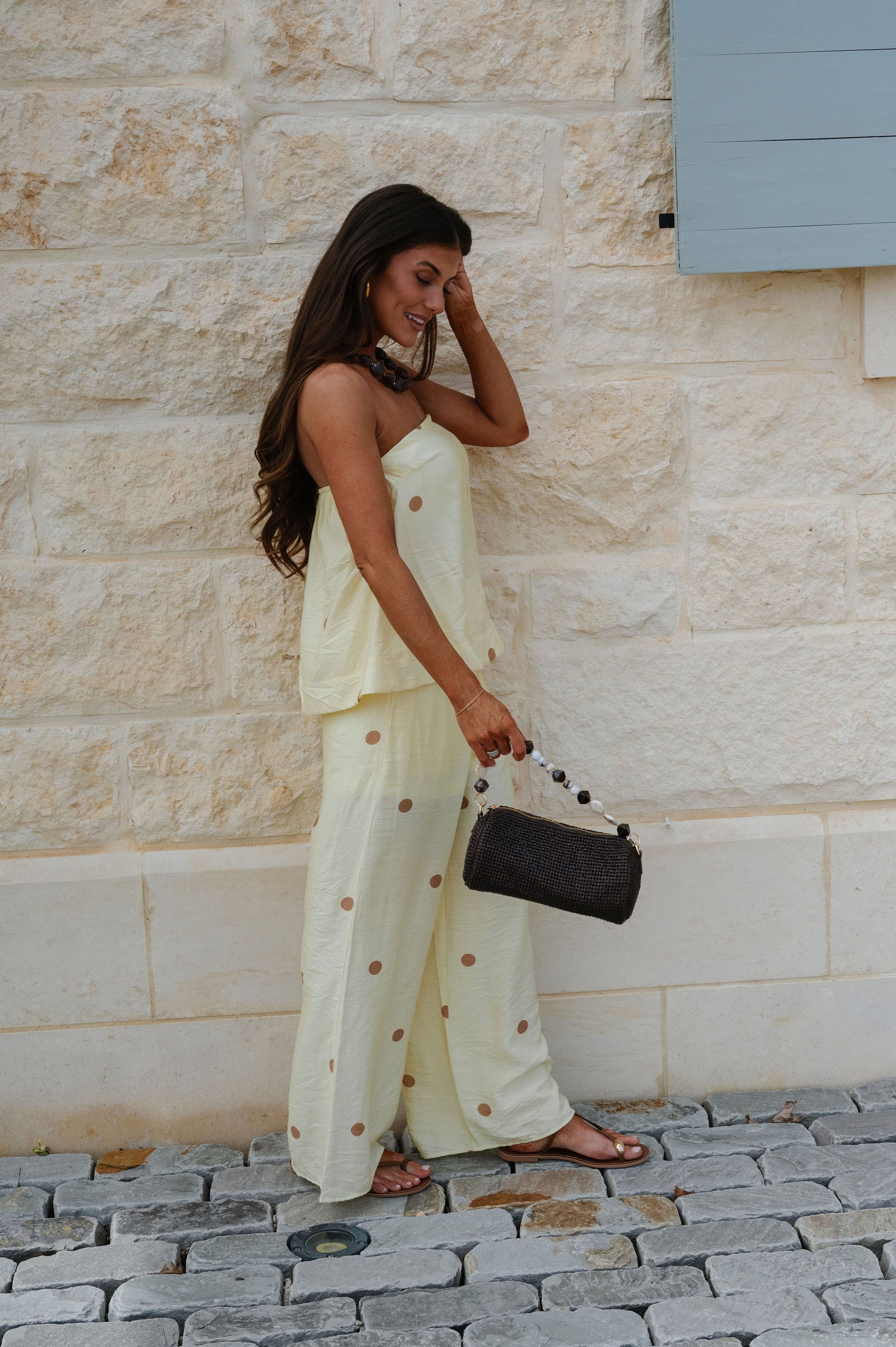 Rory Polka Dot Set-Lemon
