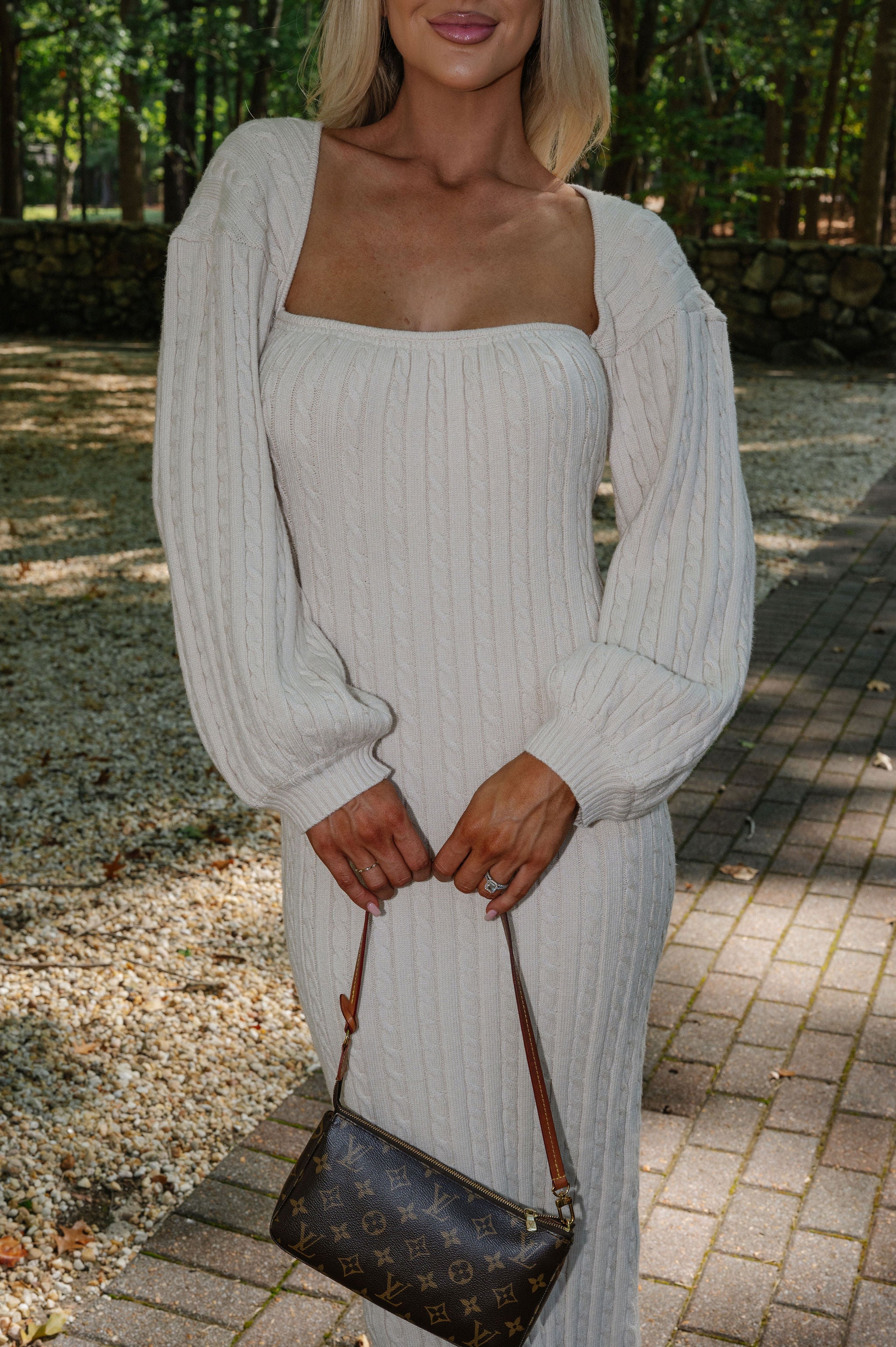 Hazel Sweater Dress- Beige
