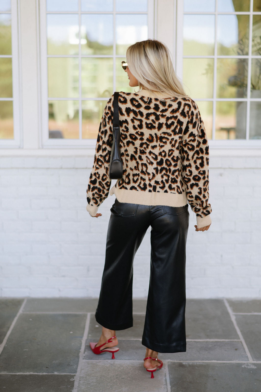 Wide Leg Faux Leather Pants