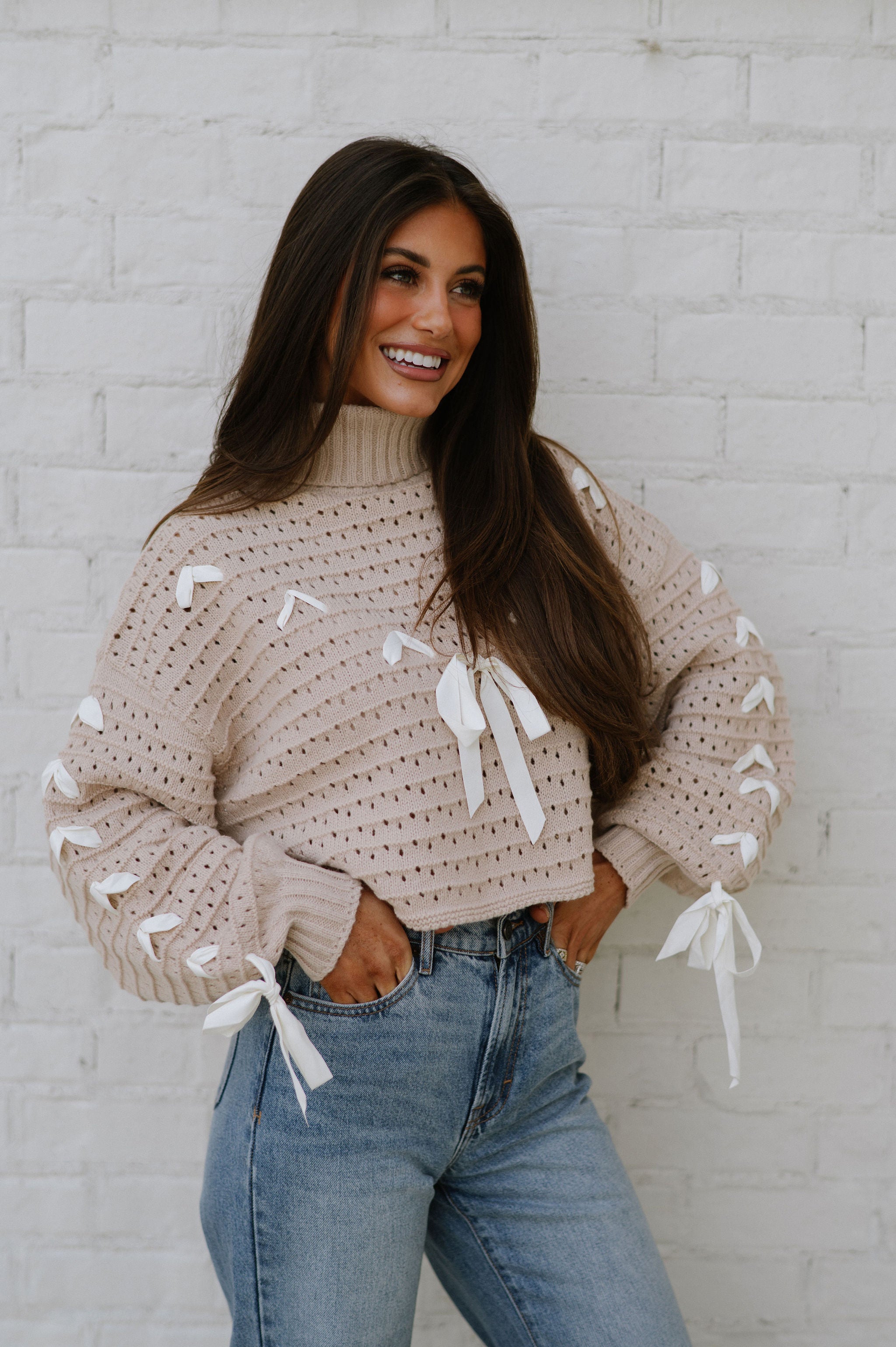 Cathleen Knit Top- Beige