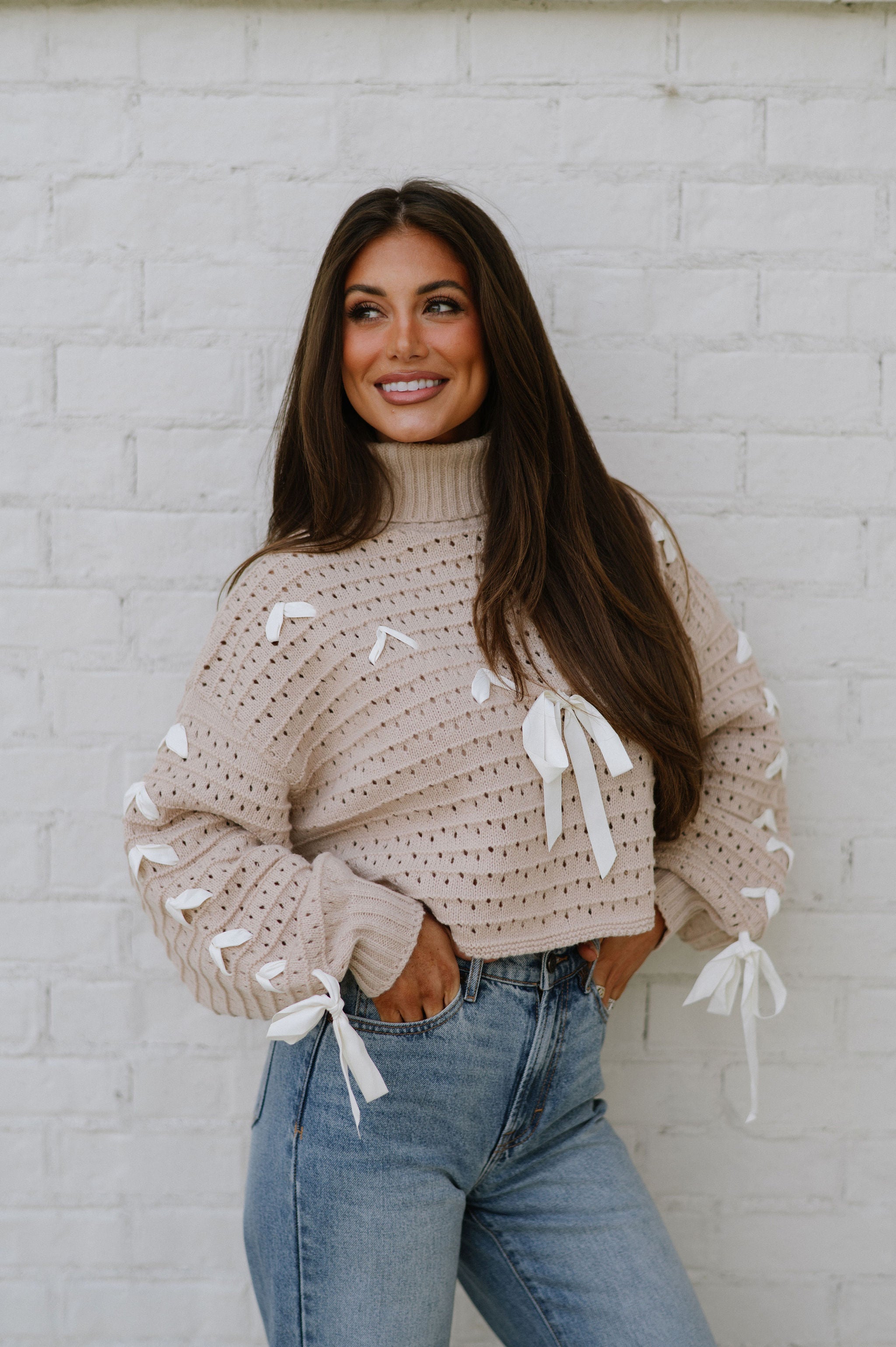 Cathleen Knit Top- Beige