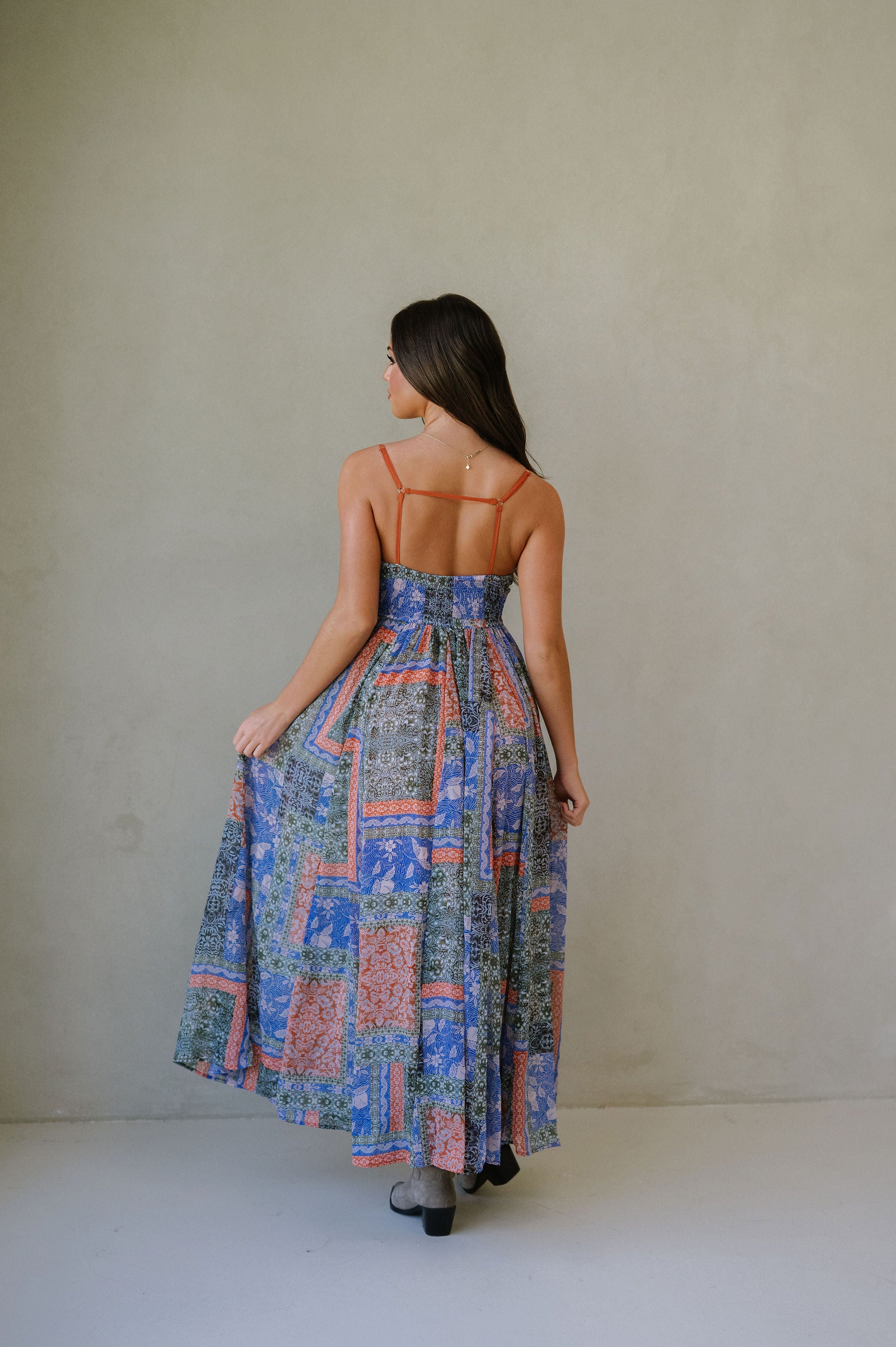 Asher Dress-Blue Multi