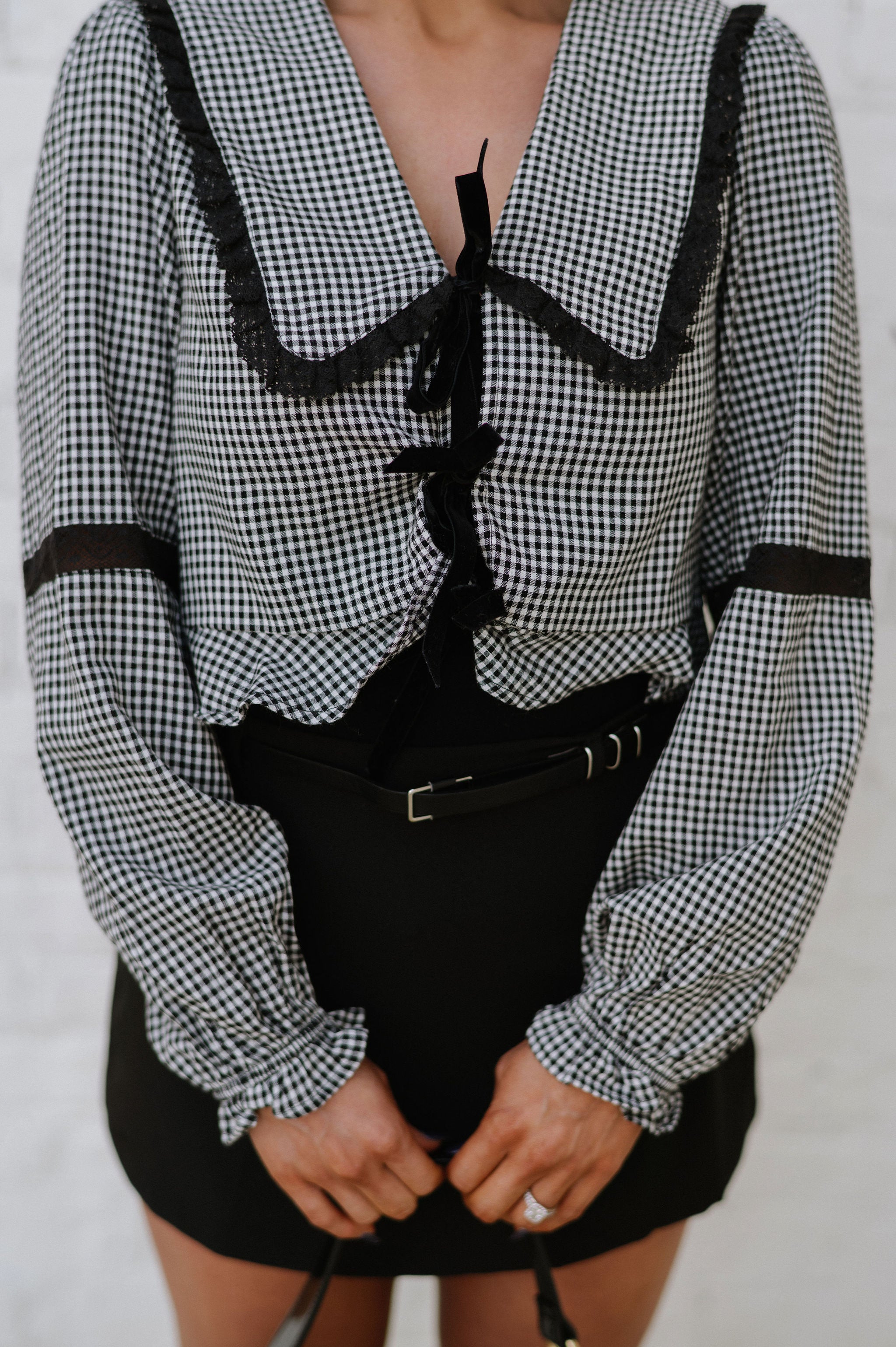 Adeline Collared Gingham Blouse