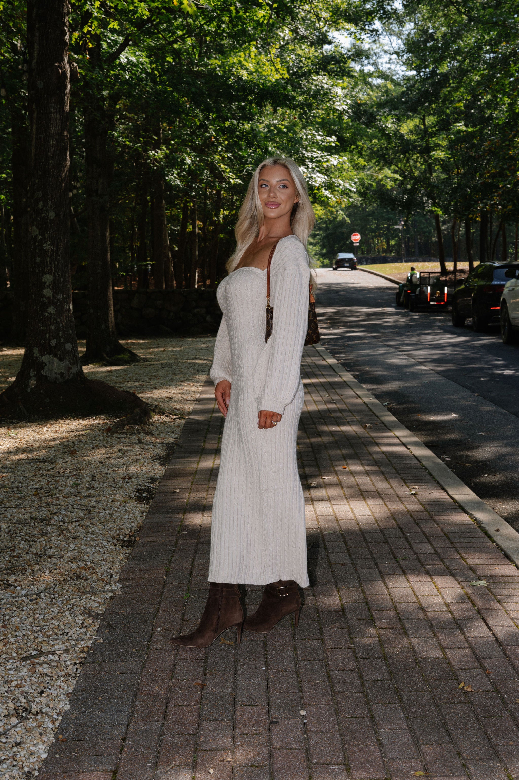 Hazel Sweater Dress- Beige