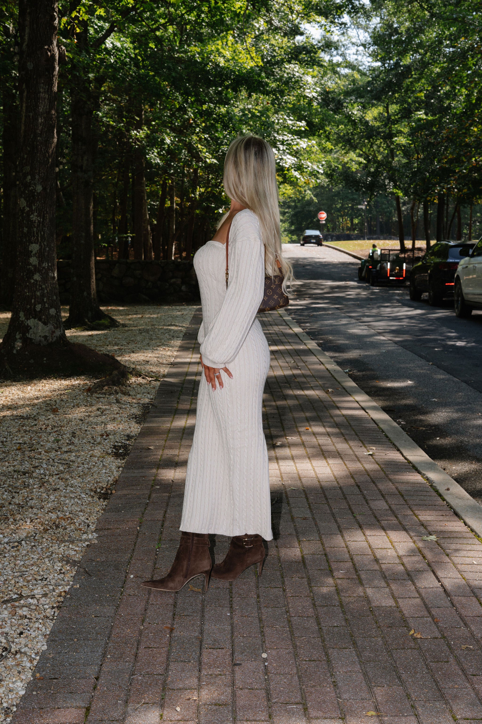 Hazel Sweater Dress- Beige