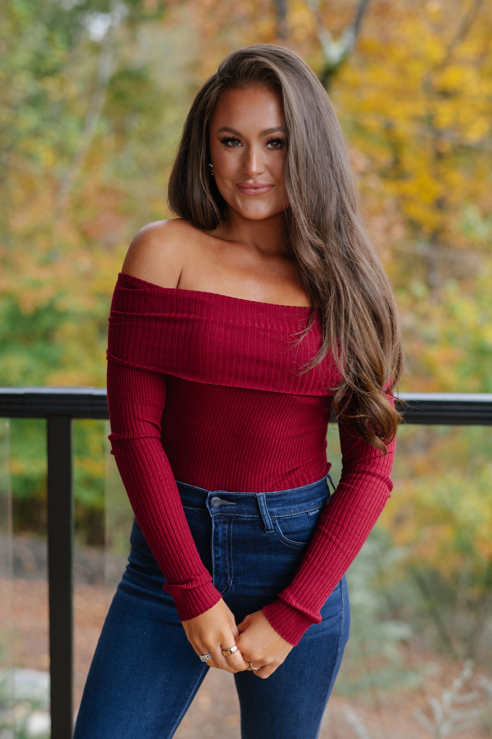 Karsen OTS Sweater-Wine