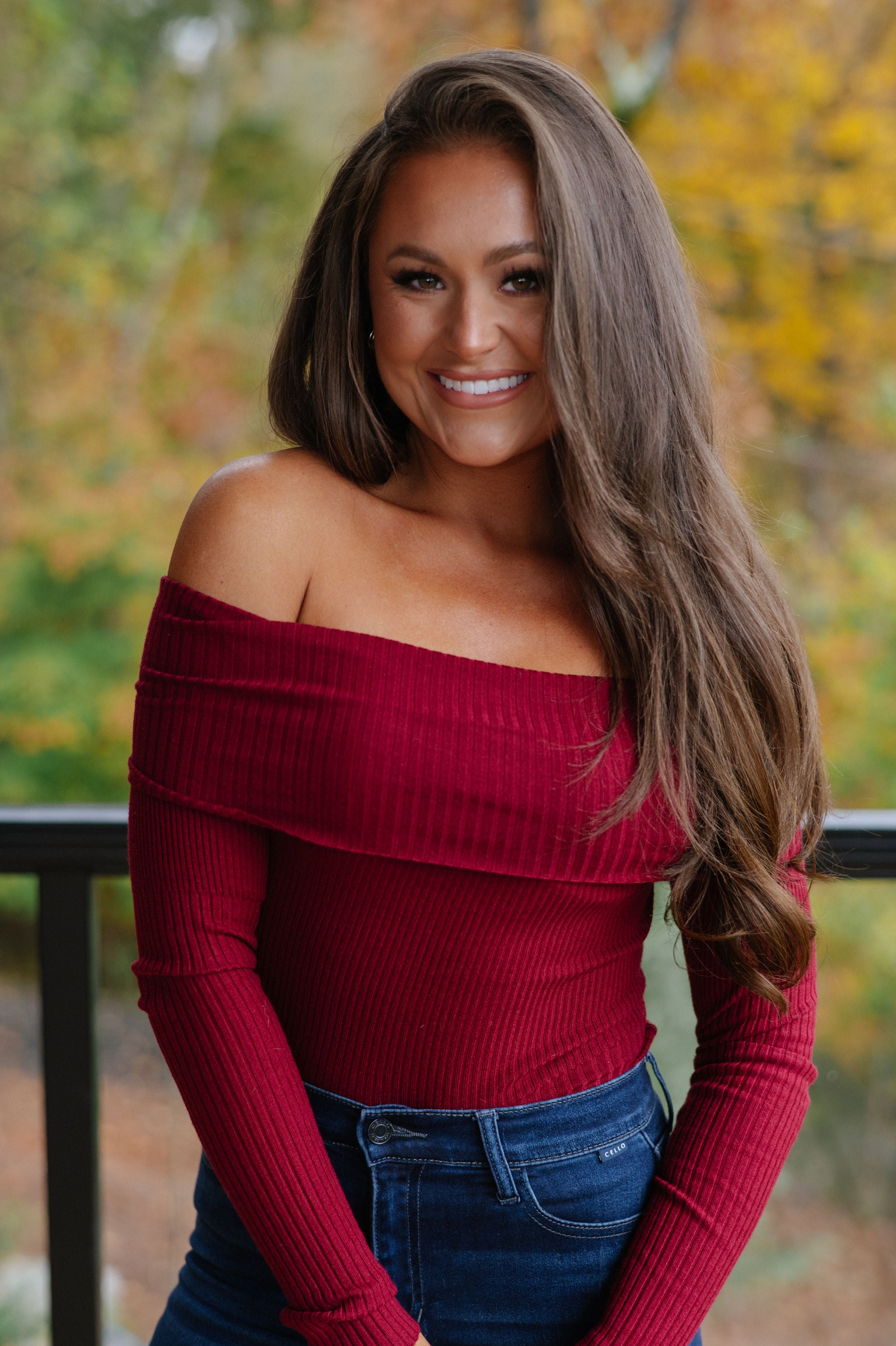 Karsen OTS Sweater-Wine