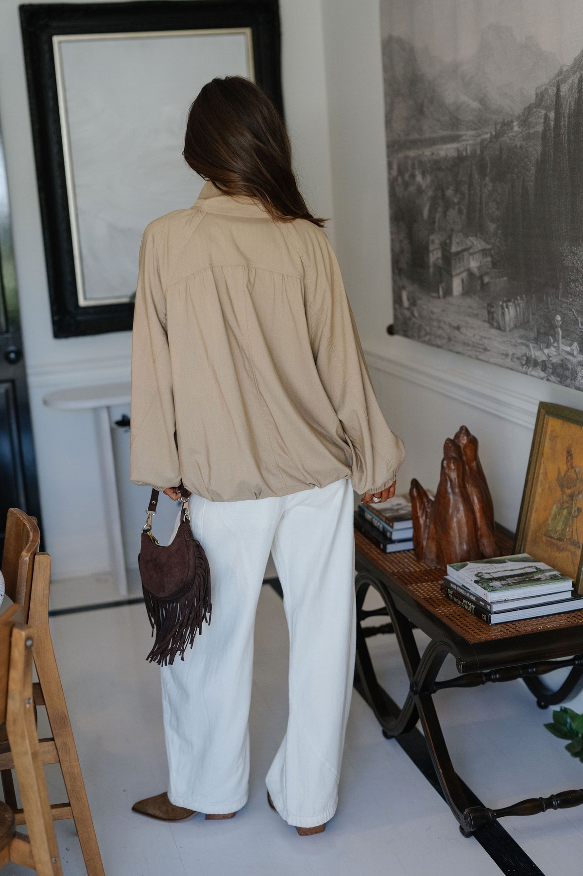 Roxanne Zip-up Jacket-Camel