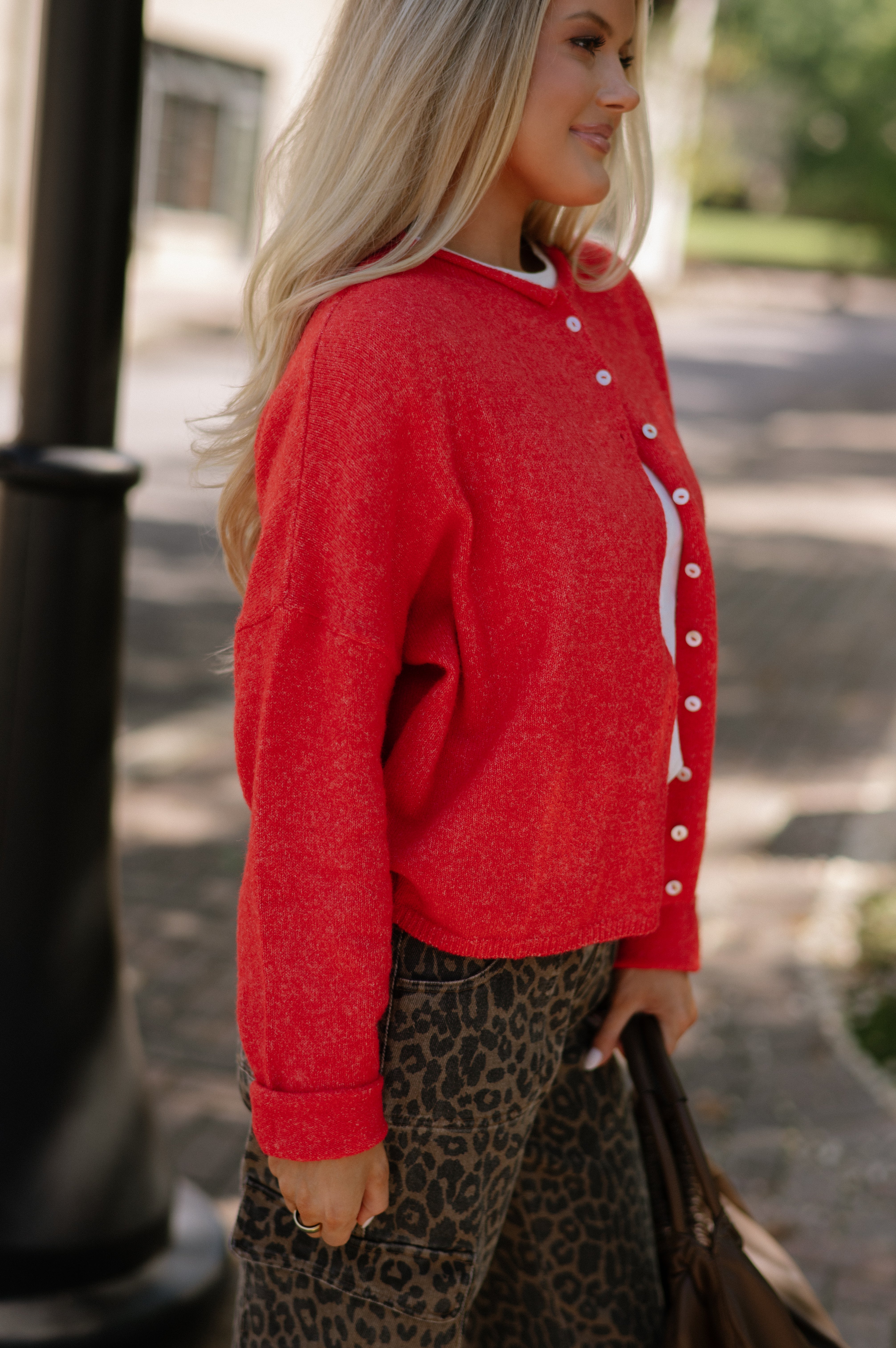 Victoria Cardigan- Red