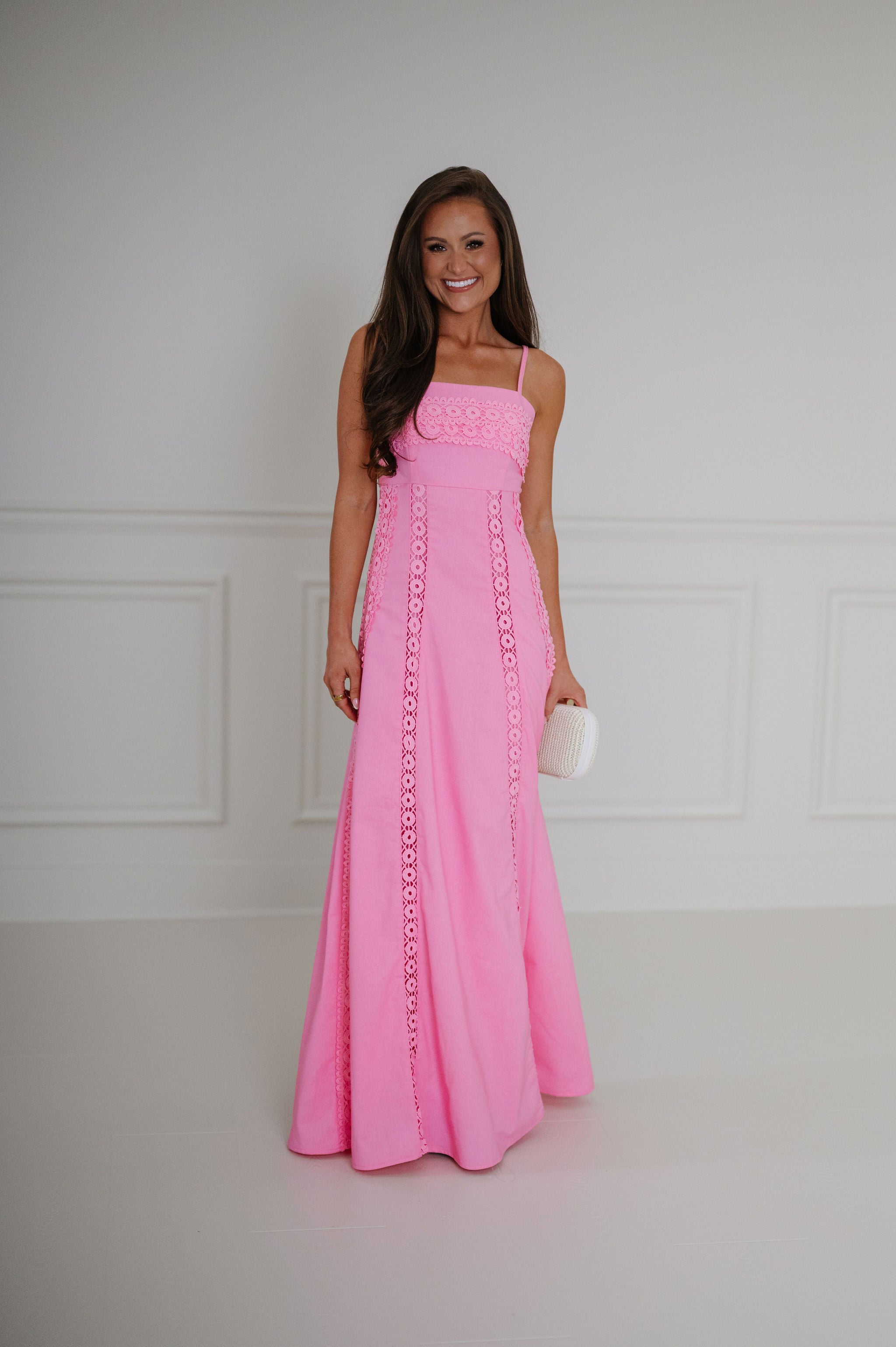 Eliza Maxi Dress-Pink