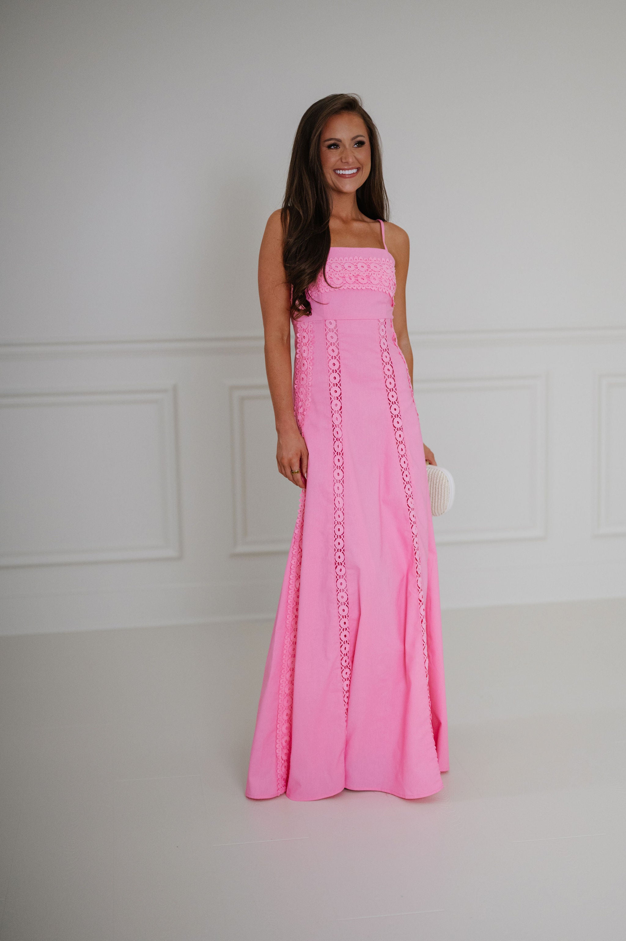 Eliza Maxi Dress-Pink
