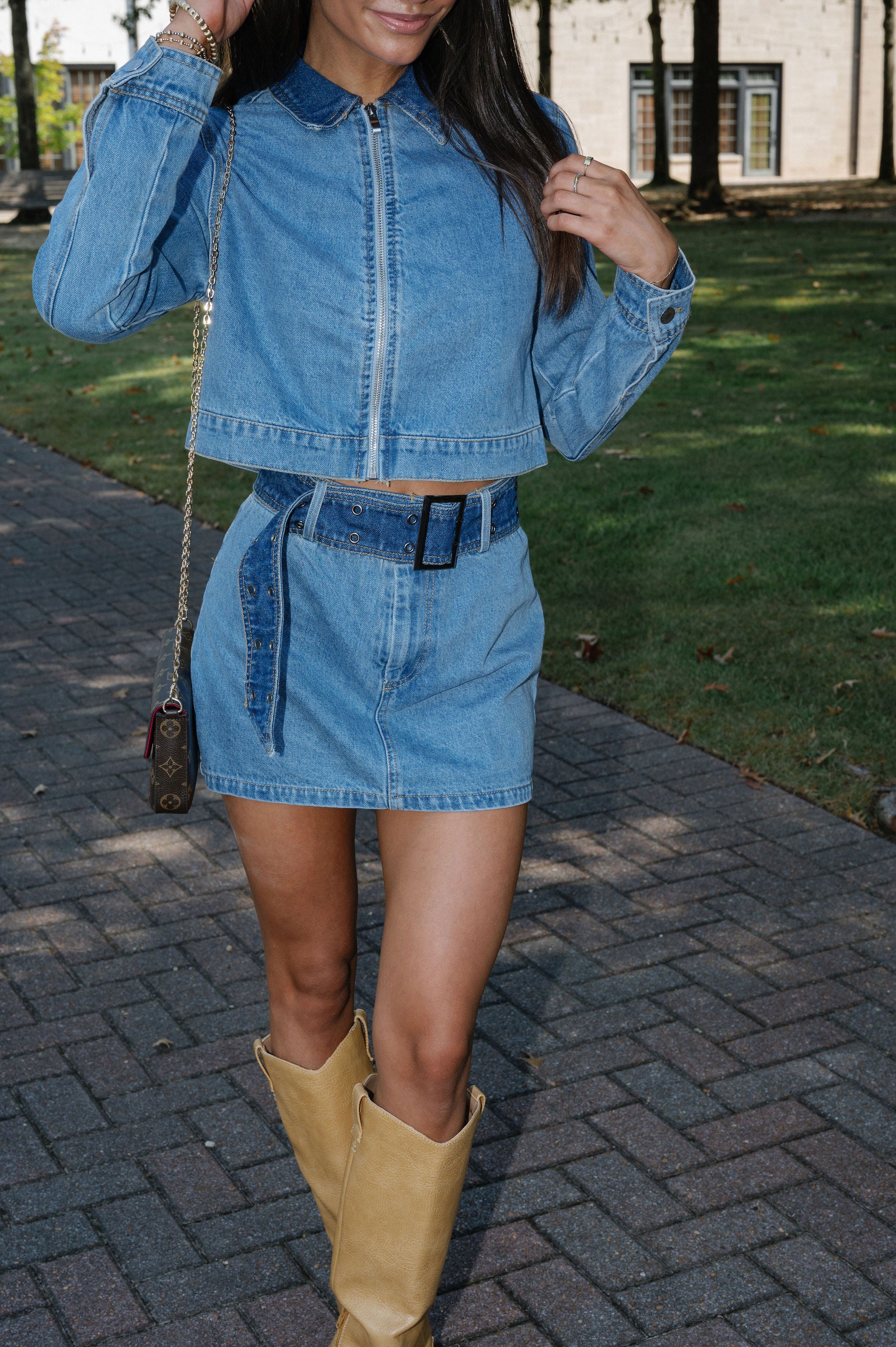 Wesley Skort Set-Denim