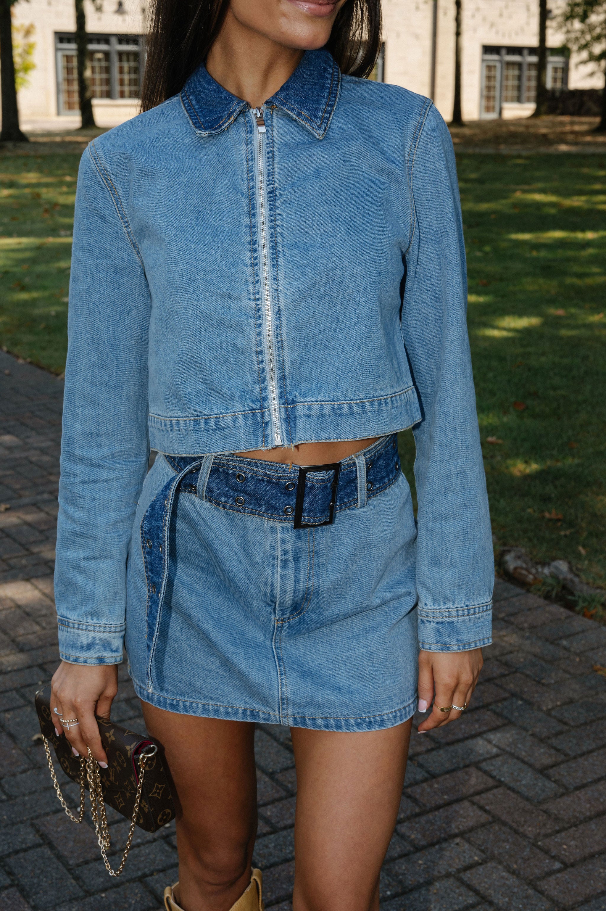 Wesley Skort Set-Denim