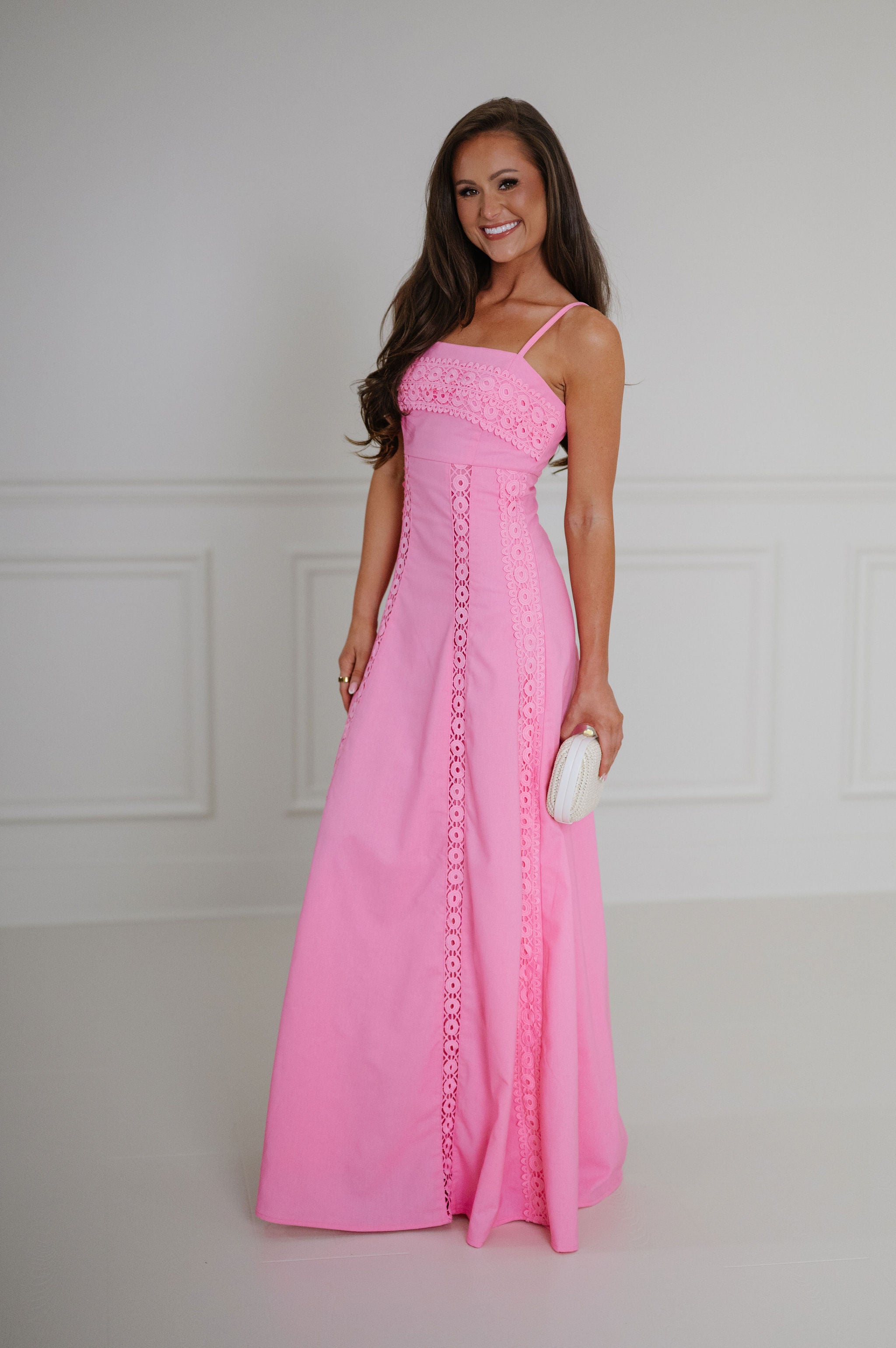 Eliza Maxi Dress-Pink