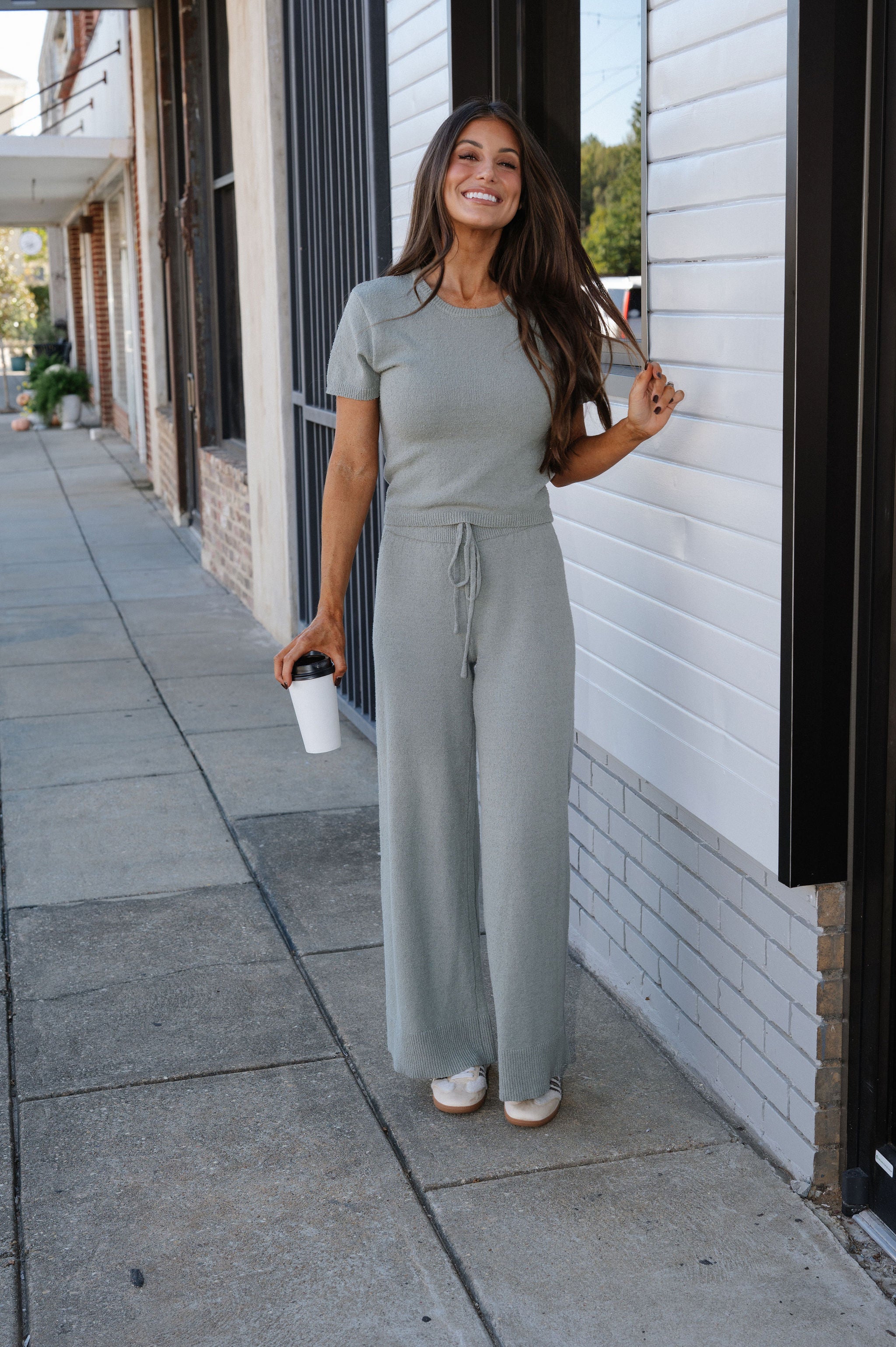 Andre Pants Set-Dusty Sage