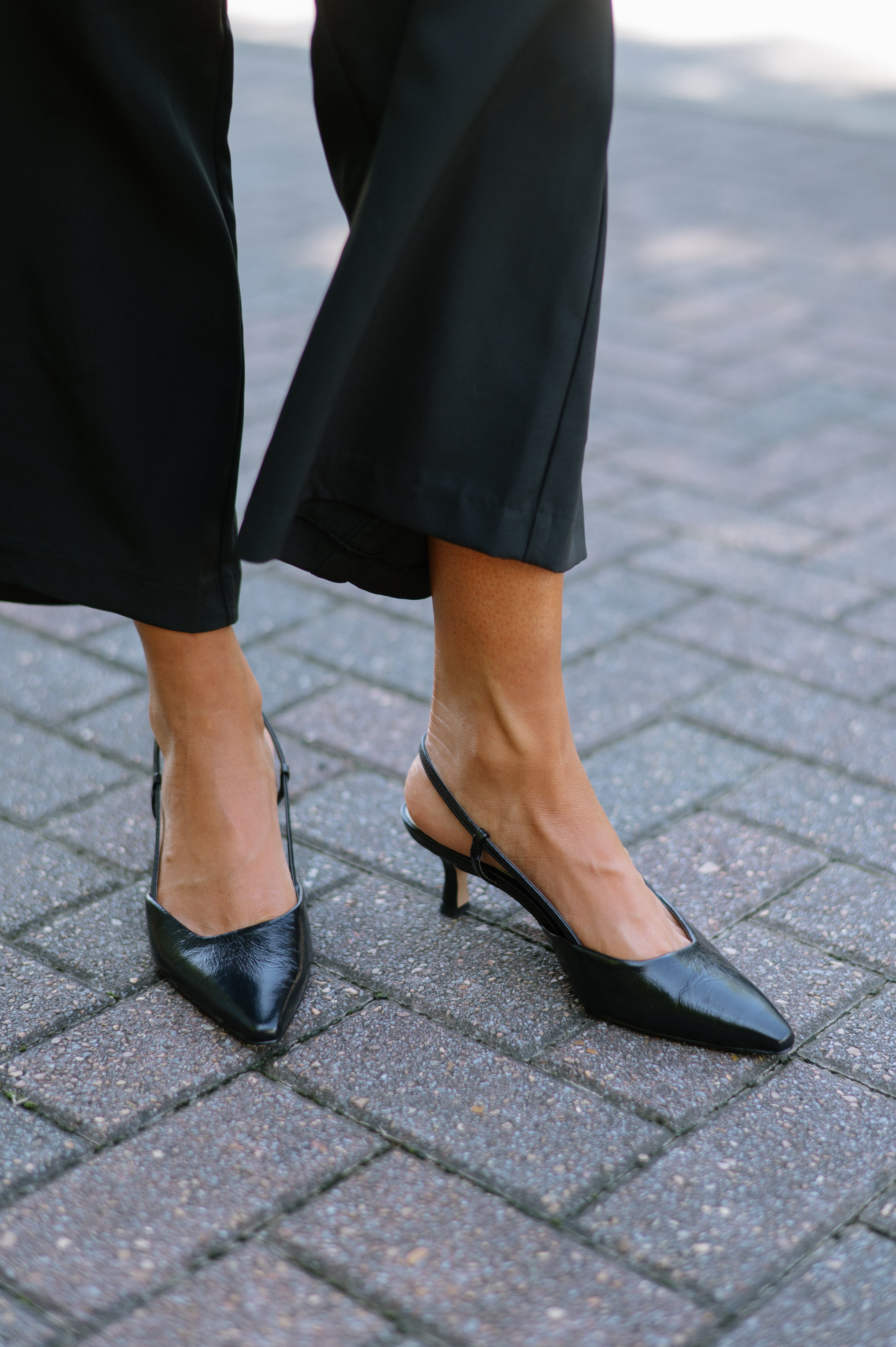 Odela Heels-Midnight Crinkle Patent