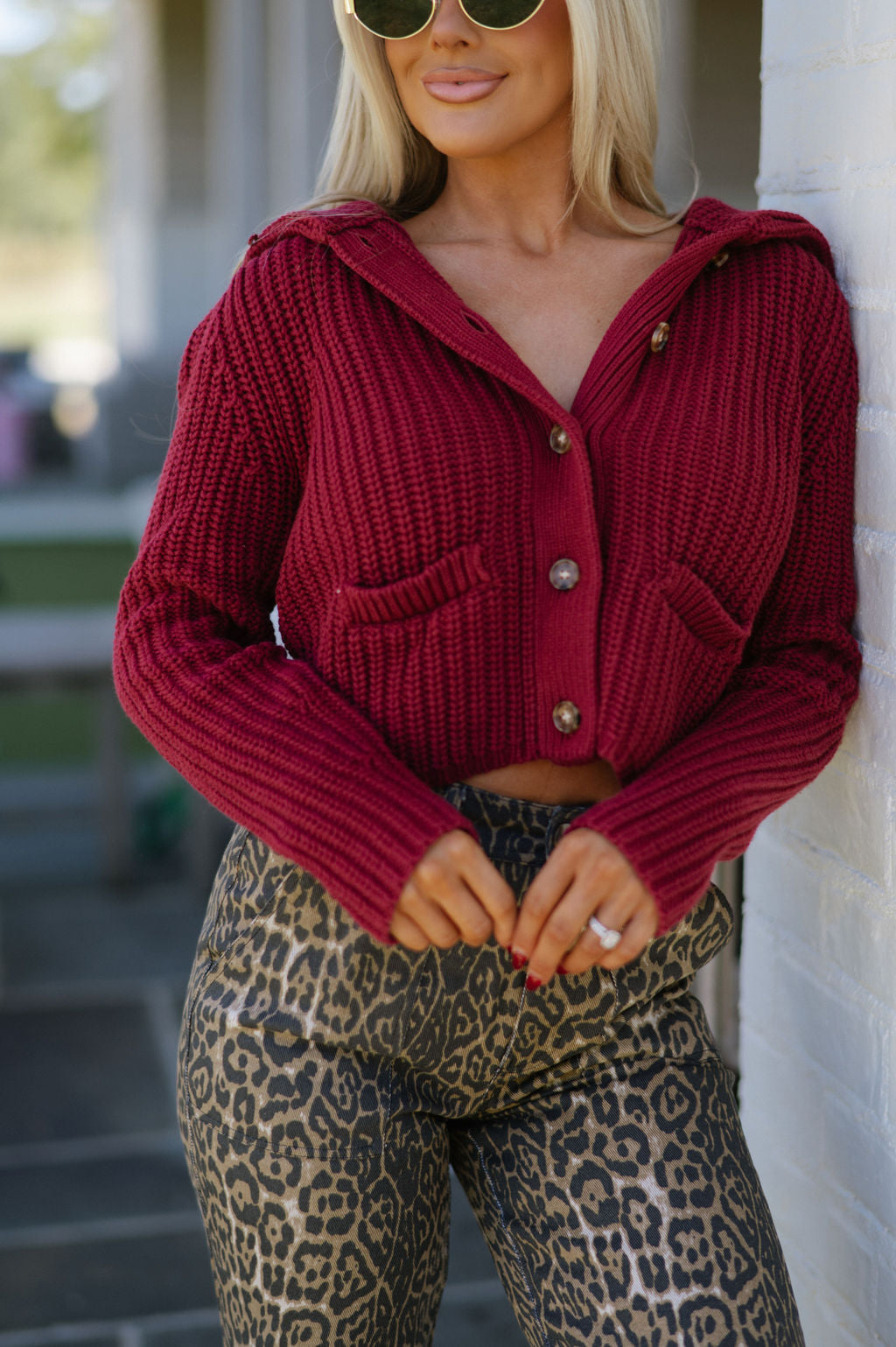 Thea Sweater-Crimson