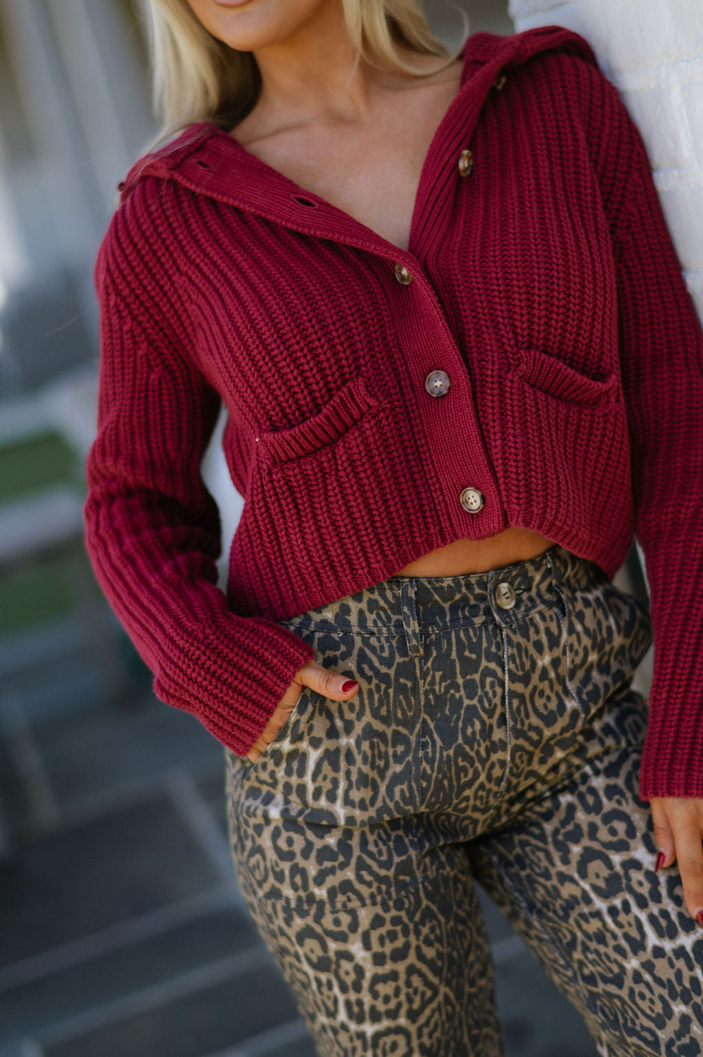 Thea Sweater-Crimson