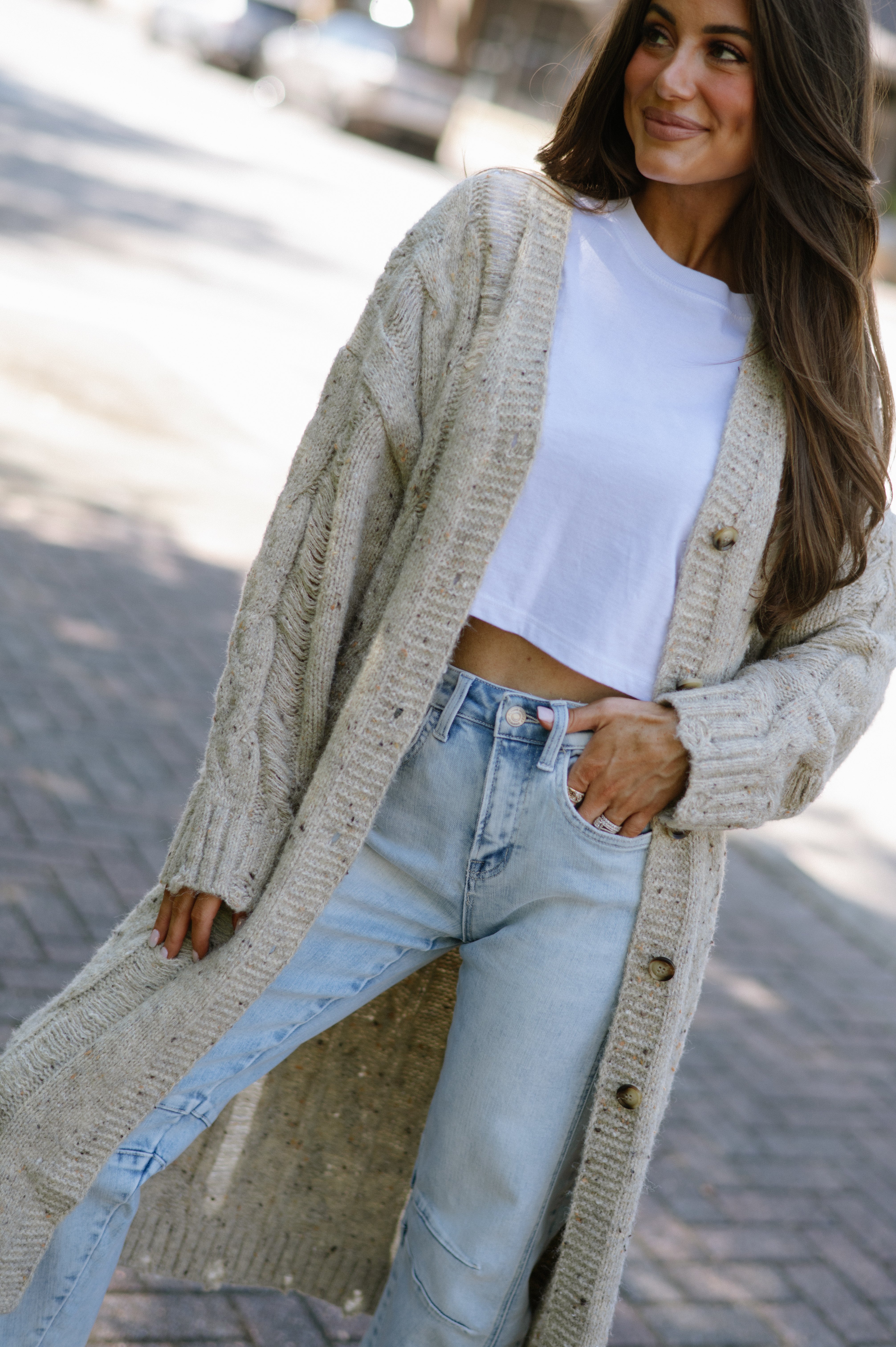 Weezie Cardigan-Wheat